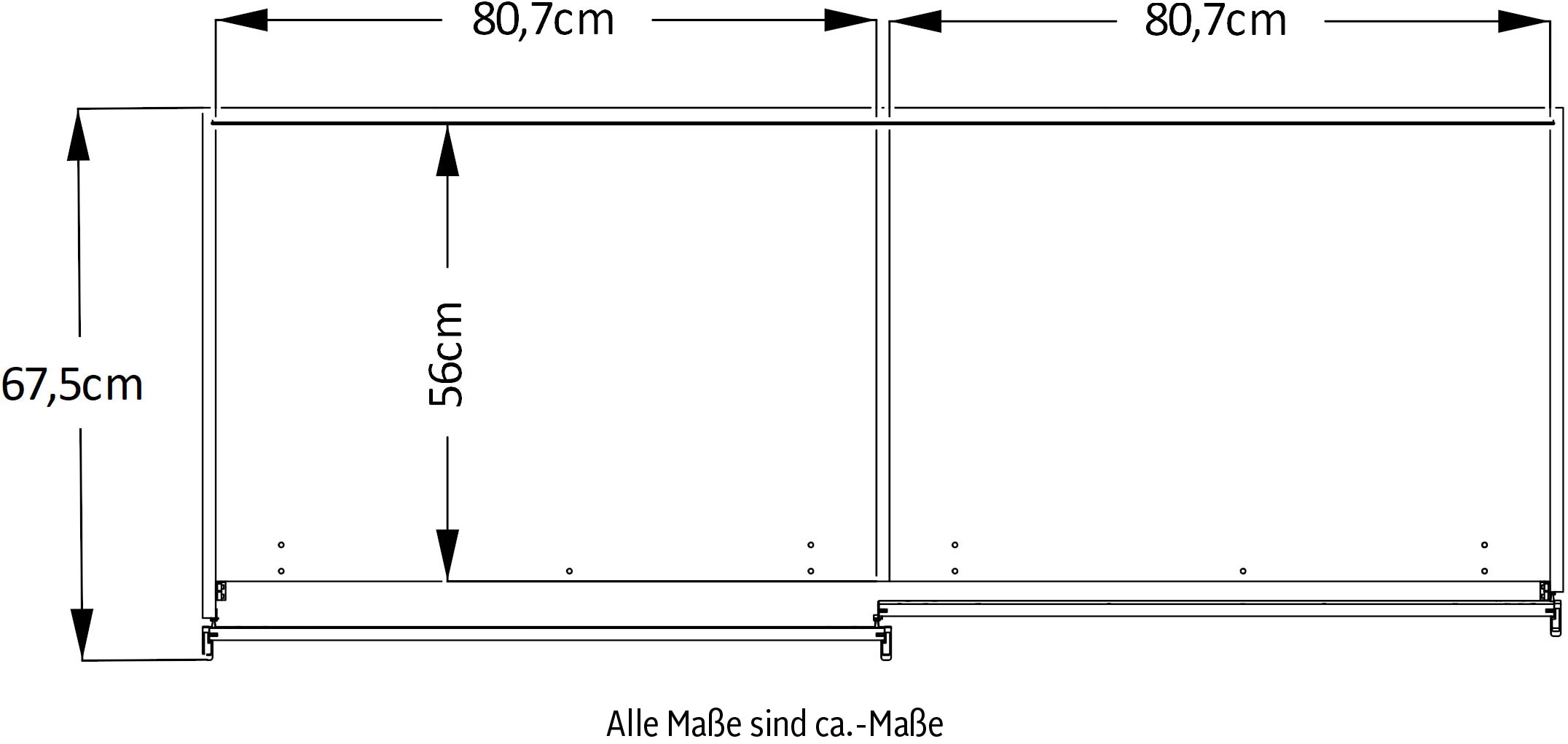 STAUD Schwebetürenschrank »Sonate Lucca mit Spiegel, Made in Germany« Mit vier verschiedenen Ausstattungsvarianten