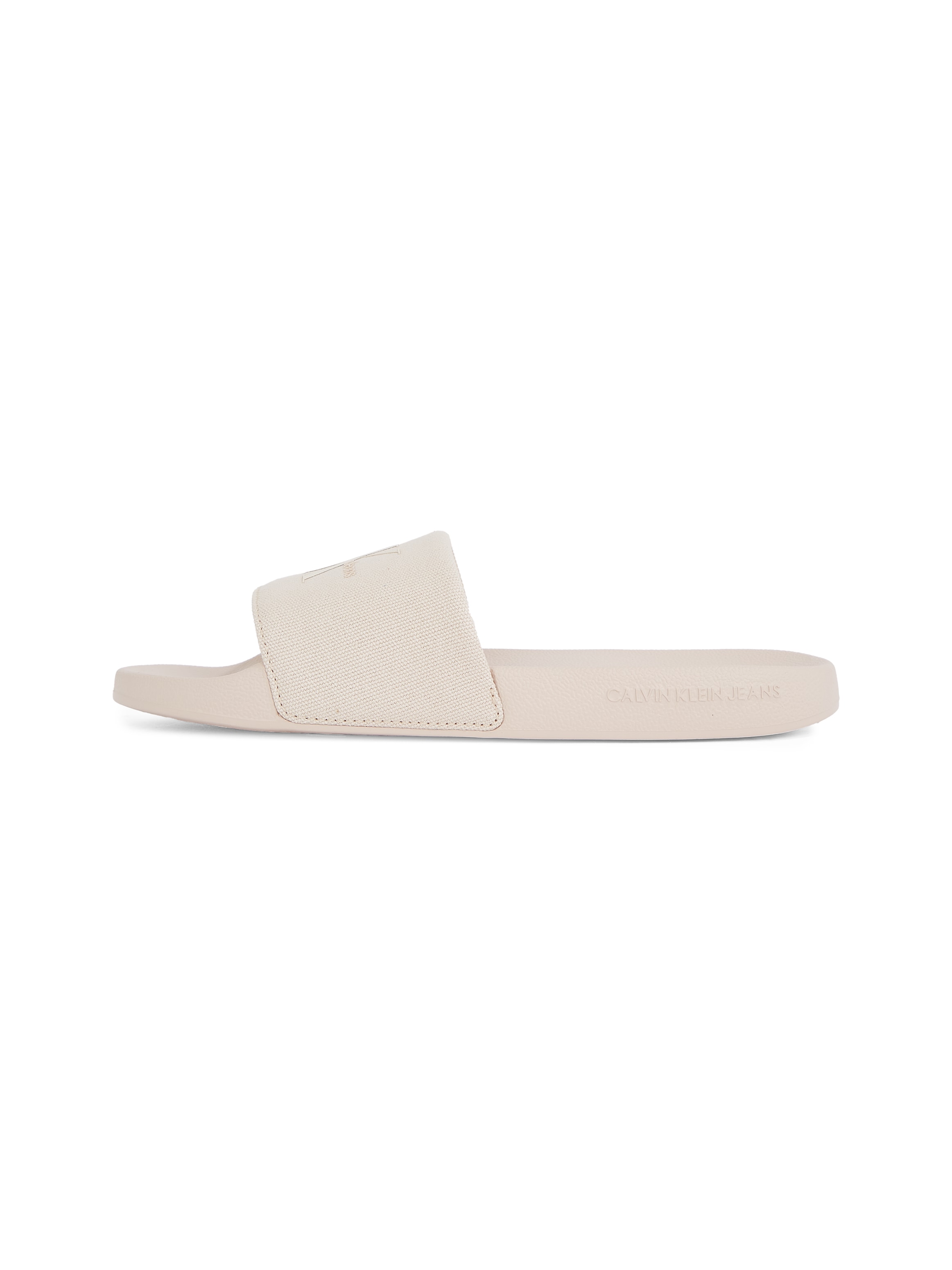 Calvin Klein Jeans Pantolette »SLIDE MONOGRAM WMNS«, Poolslides, Schlappen, Sommerpantolette, Strandschuh...