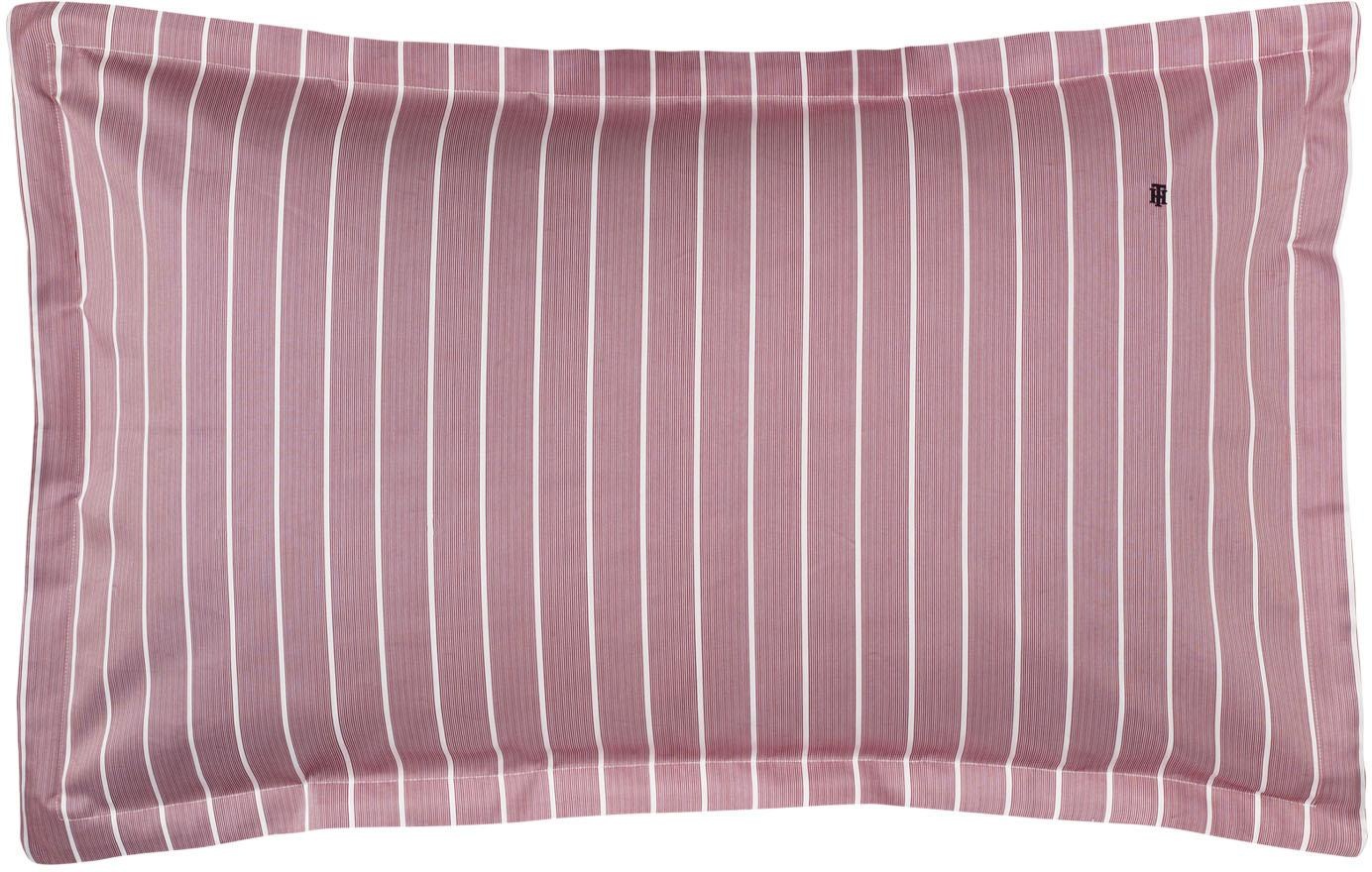 TOMMY HILFIGER Kissenbezug »Satin Gestreift«, (1 St.), mit elegantem Stehsaum