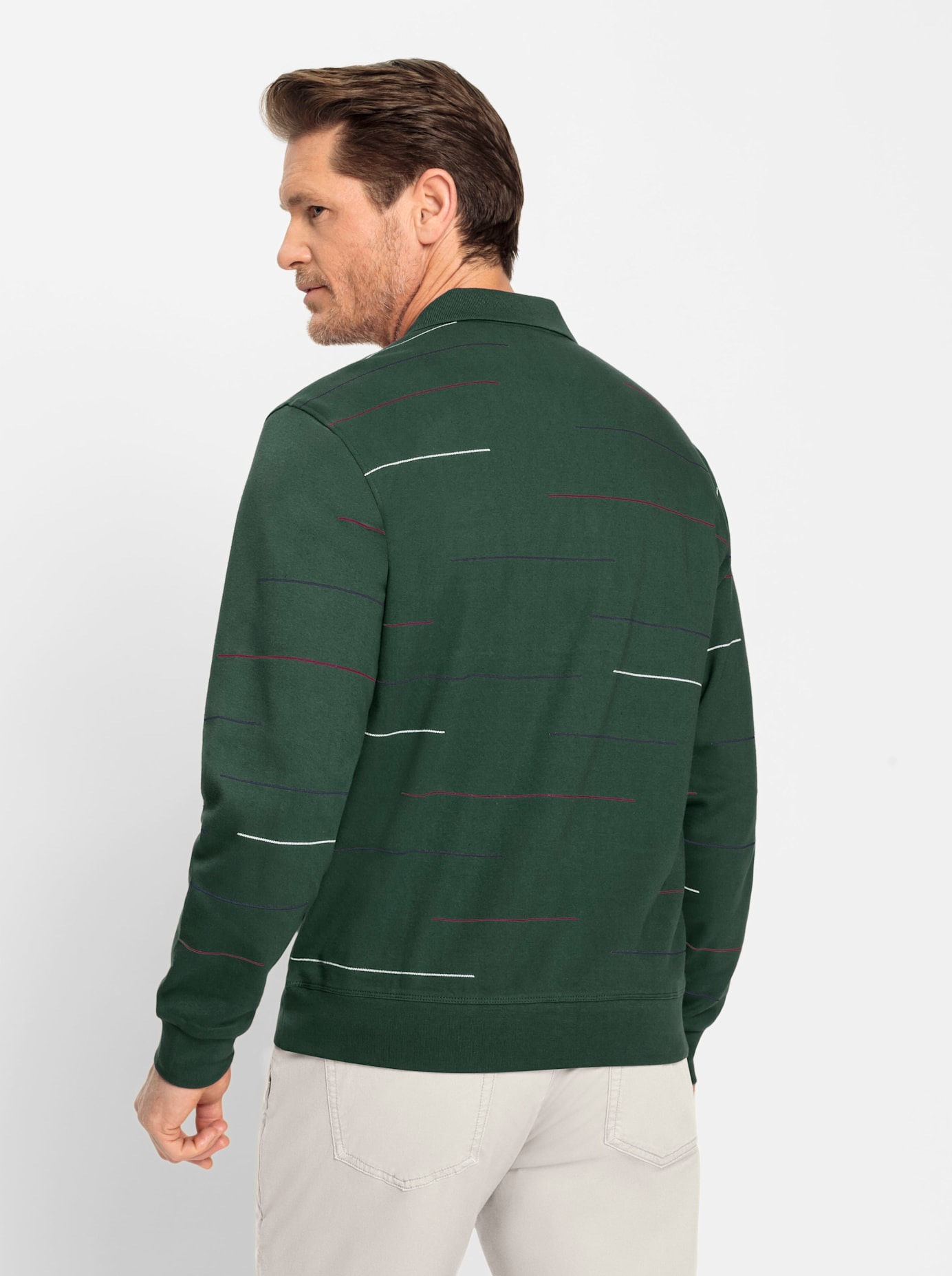 Marco Donati Langarm-Poloshirt »Sweatshirt«, (1 tlg.)