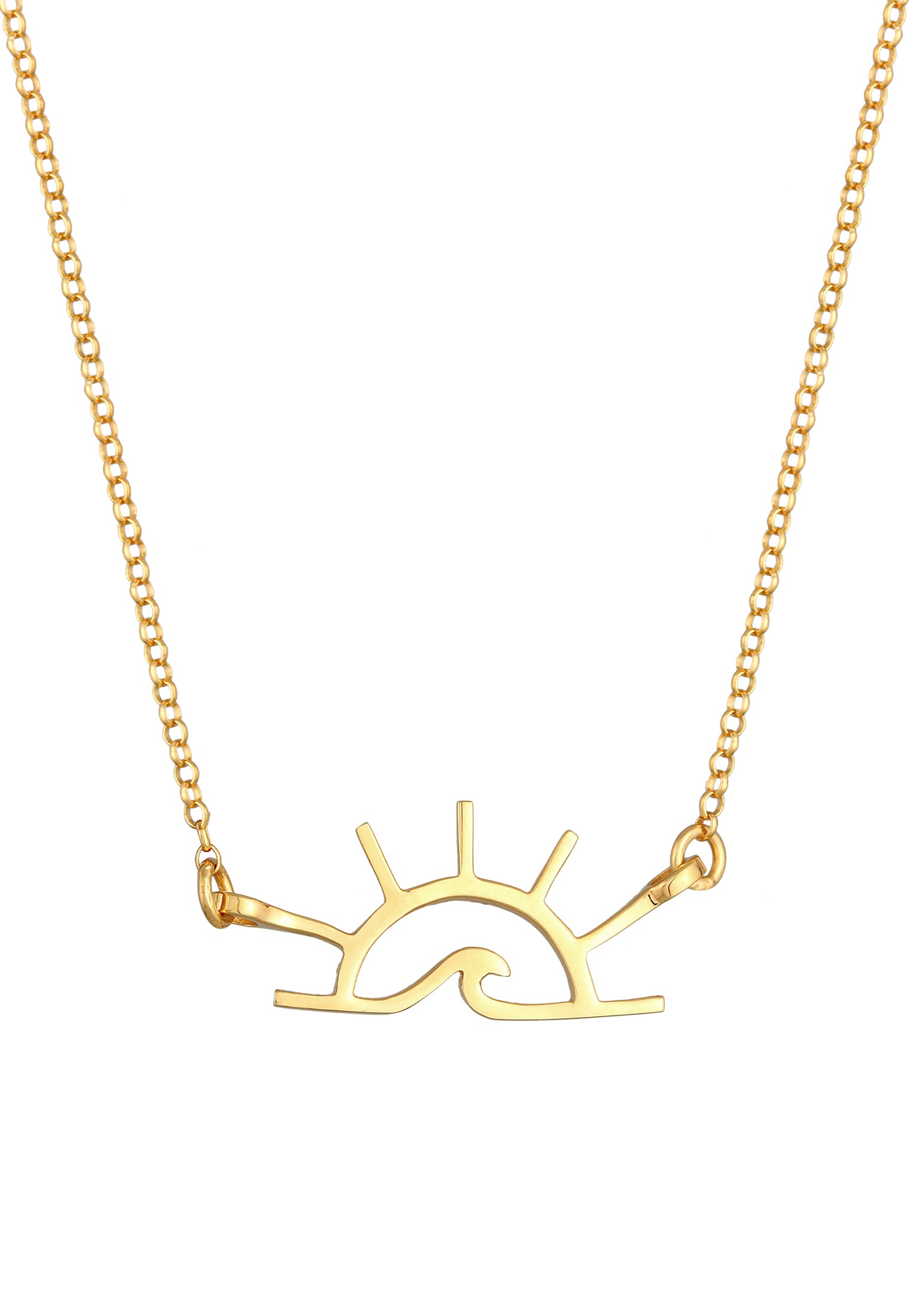 Elli Kette mit Anhänger »Halskette Sonnenaufgang Meere Wellen Motiv Sommer 925 Silber«