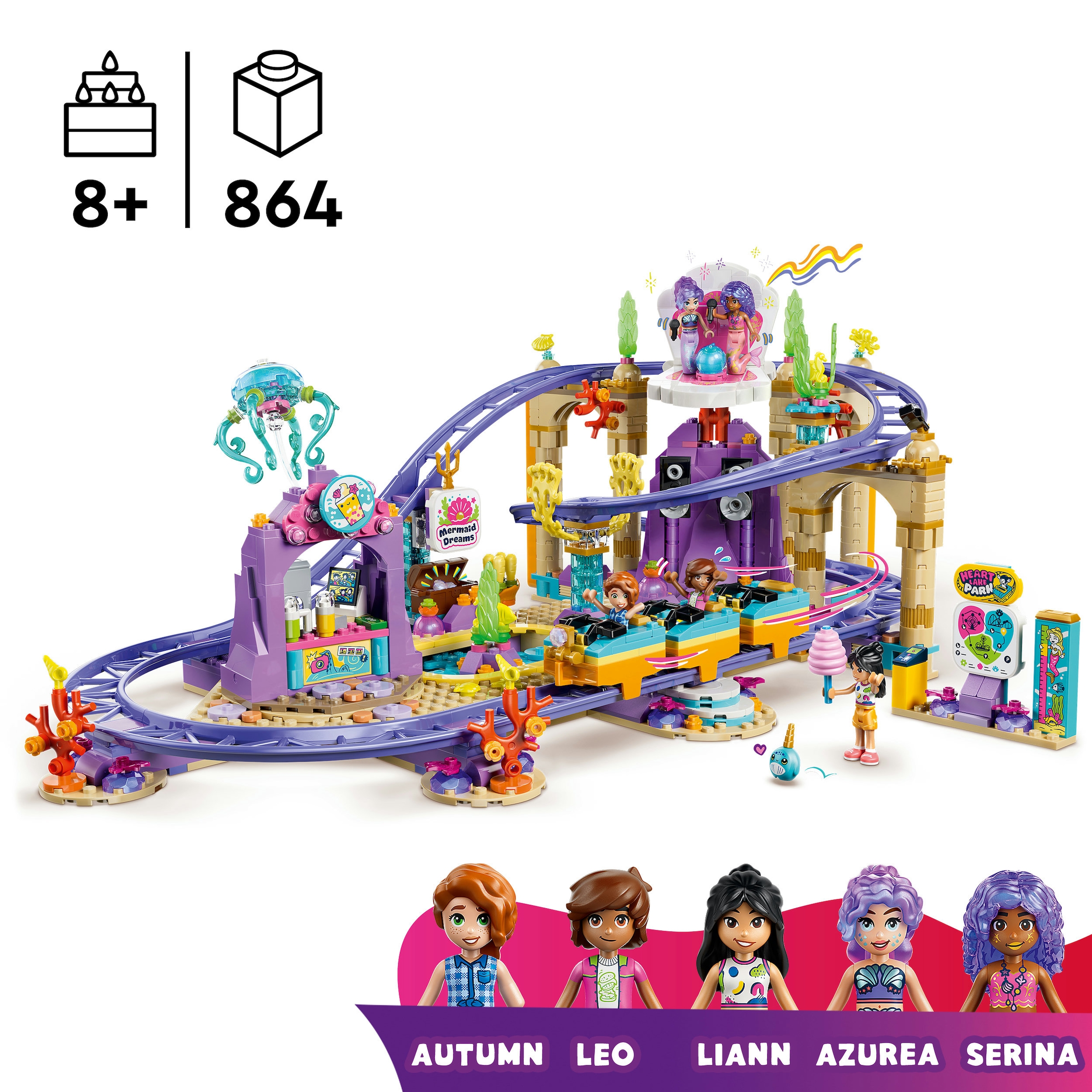LEGO® Konstruktionsspielsteine »Meerjungfrauen-Achterbahn (42703), LEGO Friends« Made in Europe