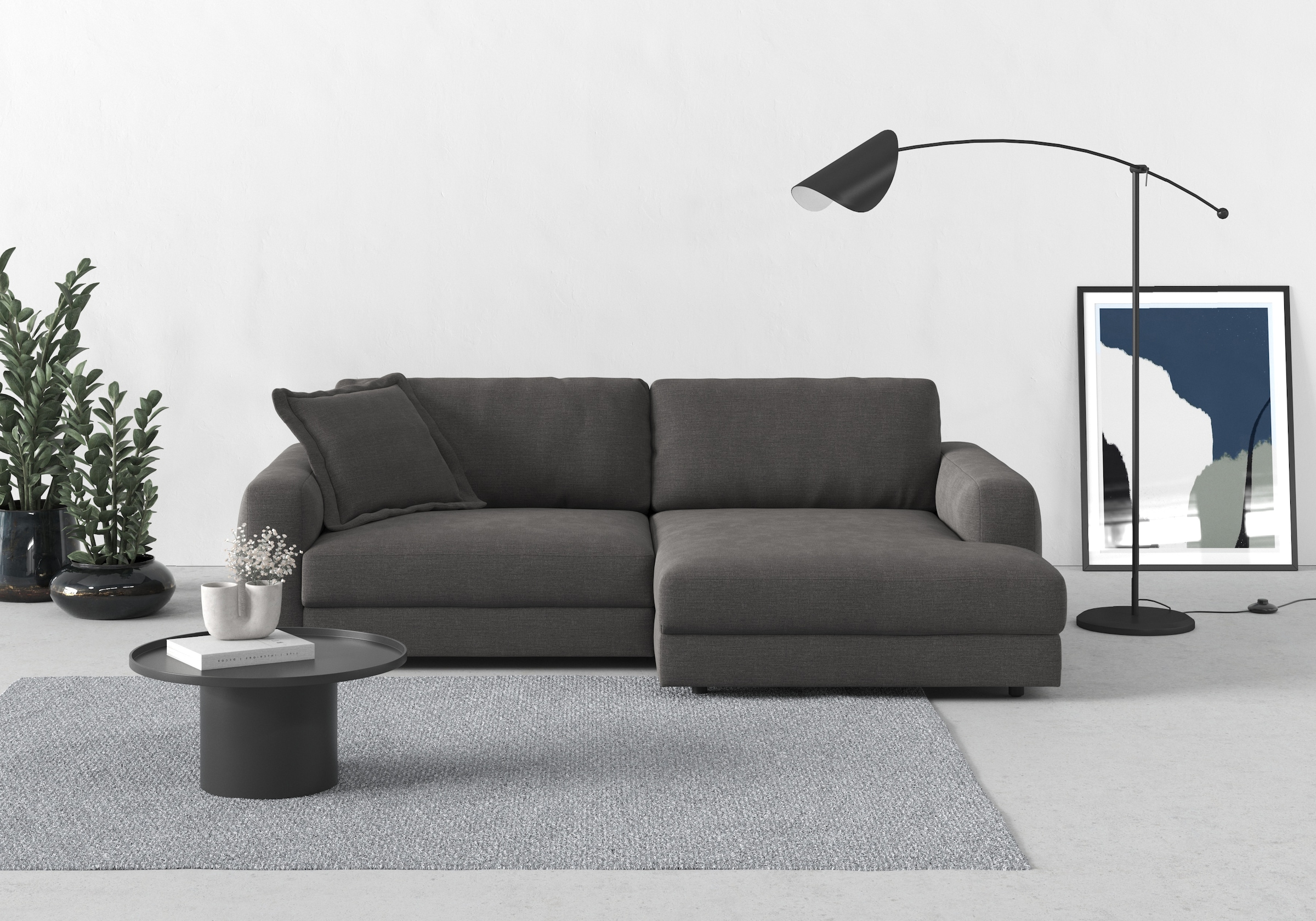 TRENDMANUFAKTUR Ecksofa »Bourbon, Designsofa mit tollem Sitzkomfort, L-Form,«, extra tiefe Sitzfläche, wahlweise mit Sitztiefenverstellung