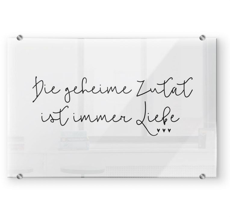 Wall-Art Küchenrückwand »Spruch Geheime Zutat ist Liebe«