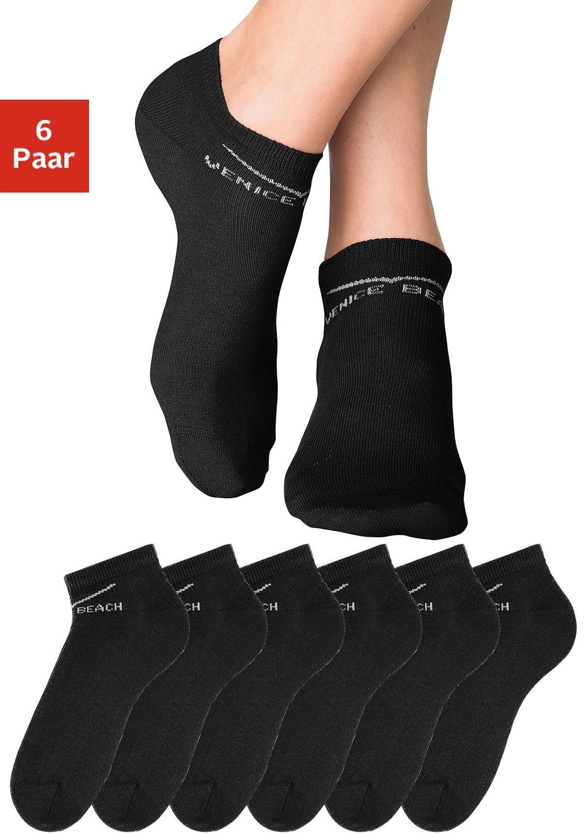 Venice Beach Sneakersocken, (Packung, 6 Paar), perfekte Passform durch LYCRA-Anteil