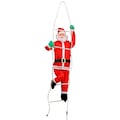 LED Dekoobjekt »Santa auf Leiter«, 1 St., Warmweiß, mit 96 warmweißen LEDs, Länge Lichtschlauch ca. 4 Meter