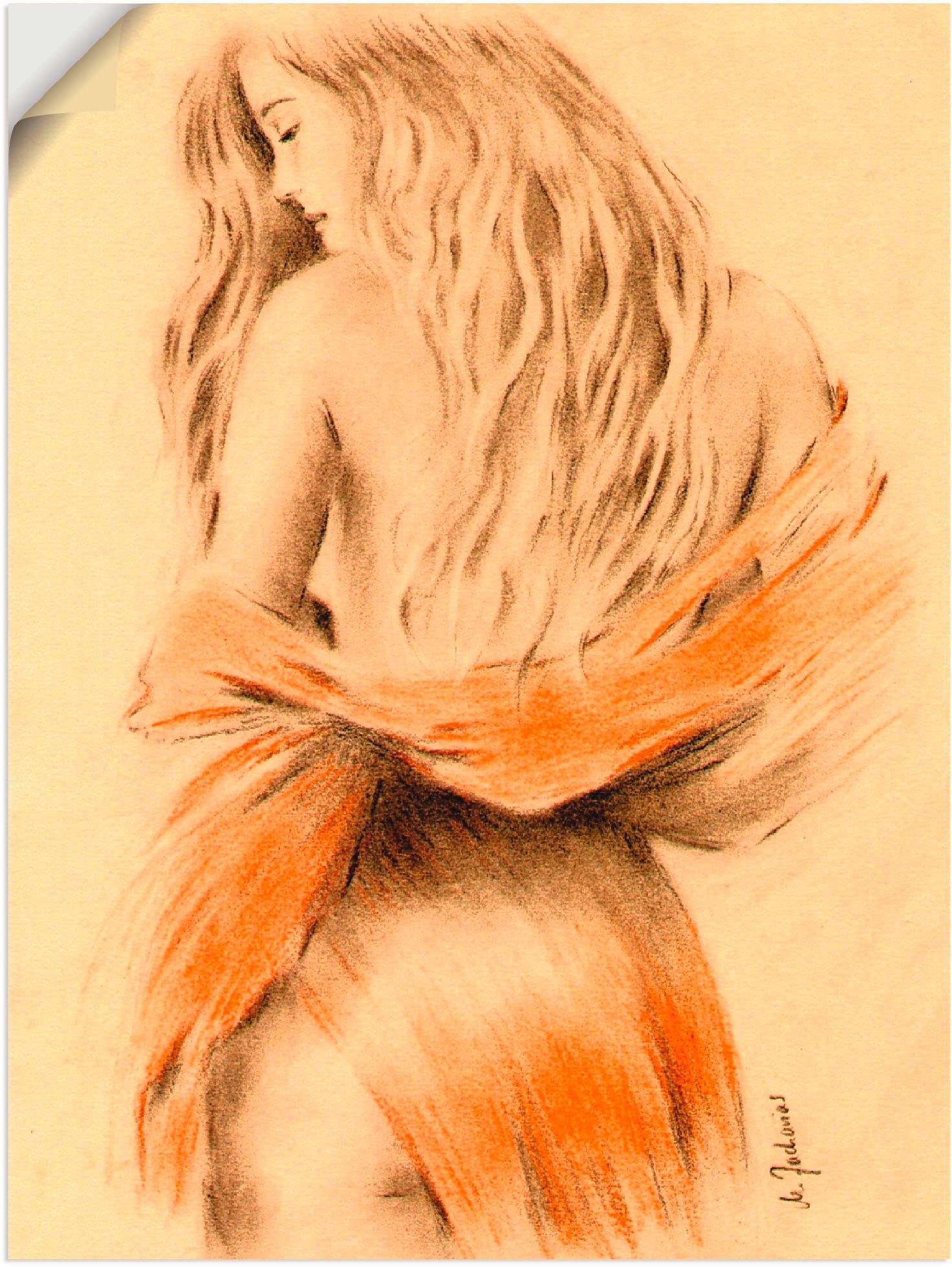 Artland Wandbild »Traumgirl«, Frau, (1 St.), in vielen Größen & Produktarten - Alubild / Outdoorbild für den Außenbereich, Leinwandbild, Poster, Wandaufkleber / Wandtattoo auch für Badezimmer geeignet