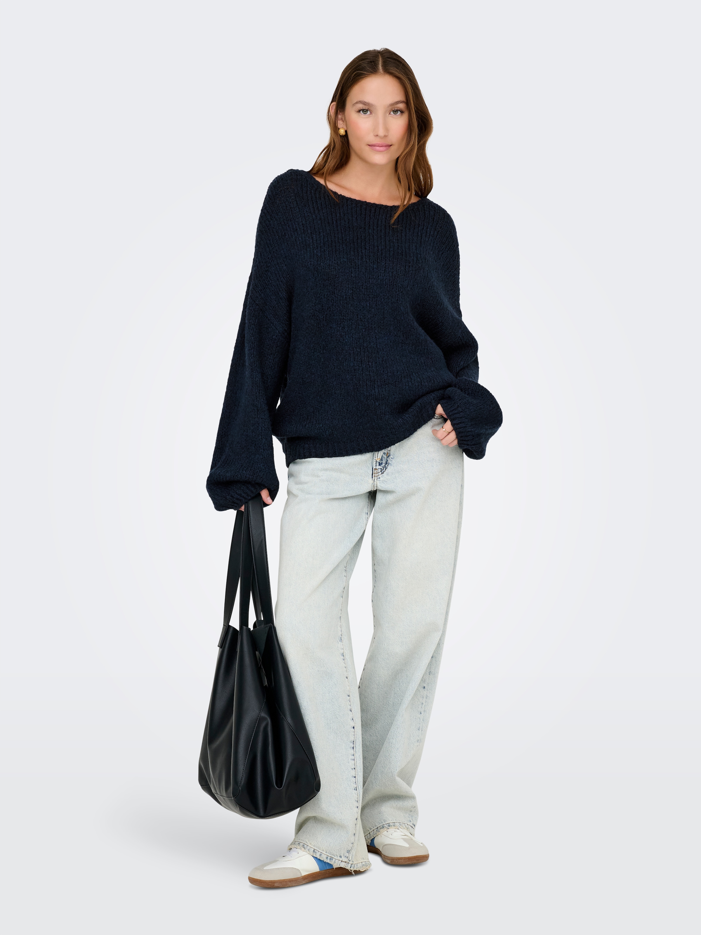 JDY V-Ausschnitt-Pullover »JDYDINEA L/S REVERSIBLE PULLOV. KNT NOOS«, der V-Ausschnitt kann vorn und hinten getragen werden