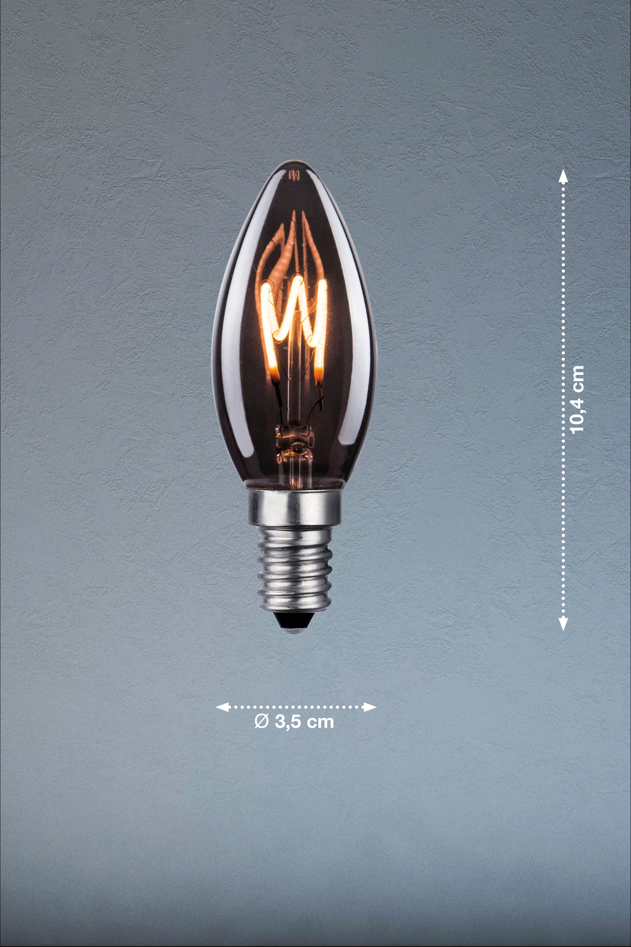 easy! BY FHL LED-Leuchtmittel, E14, 1 St., Lampe, Leuchtmittel, rauchfarbenes Design, E14-Fassung, warmes Licht