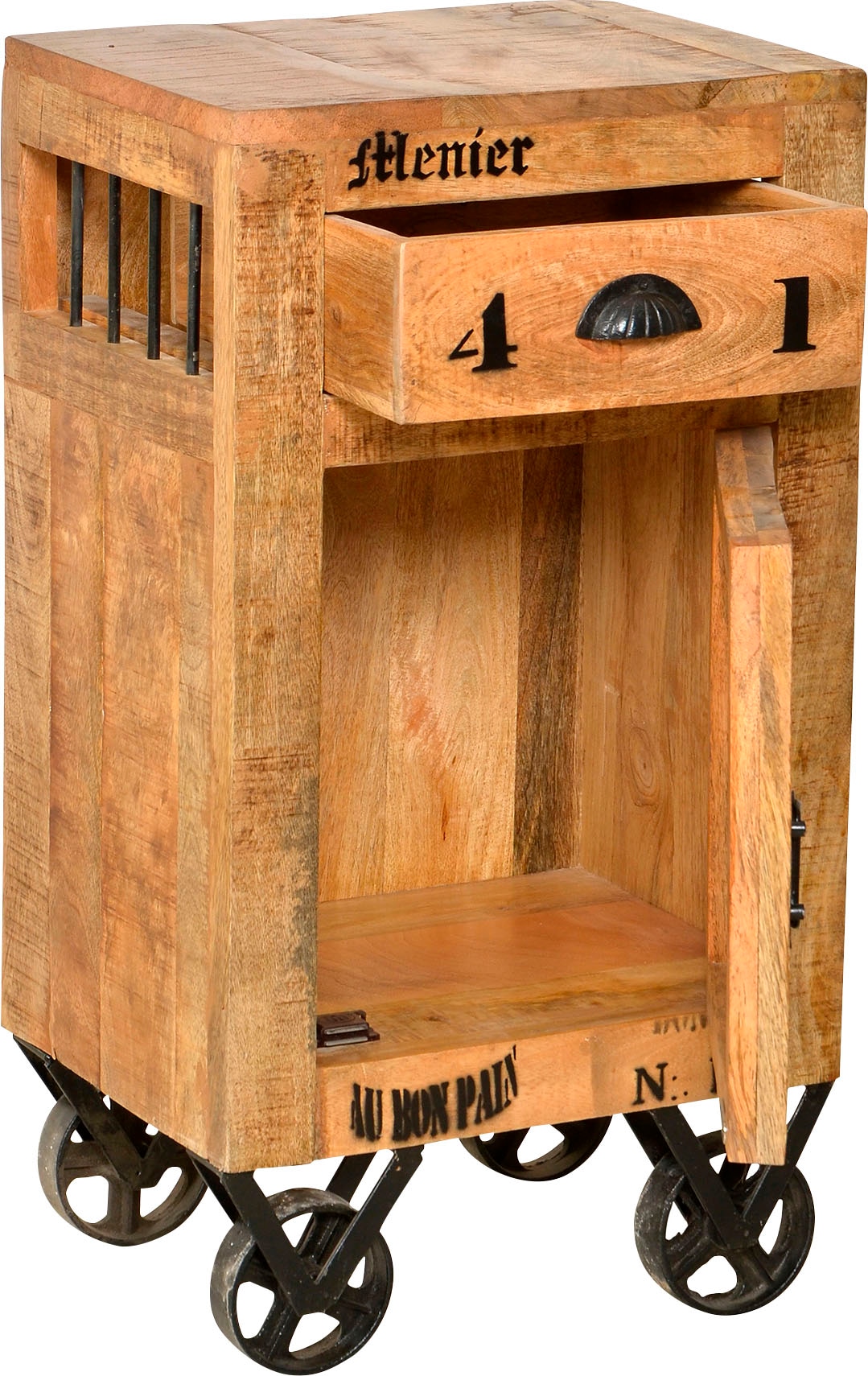 SIT Kommode »Rustic«, mit schwarzem Aufdruck im Industrial-Stil