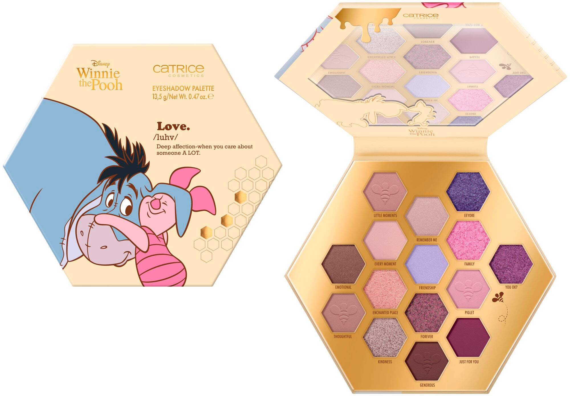 Lidschatten-Palette »Disney Winnie the Pooh Eyeshadow Palette«, Augen-Make-Up mit 15...