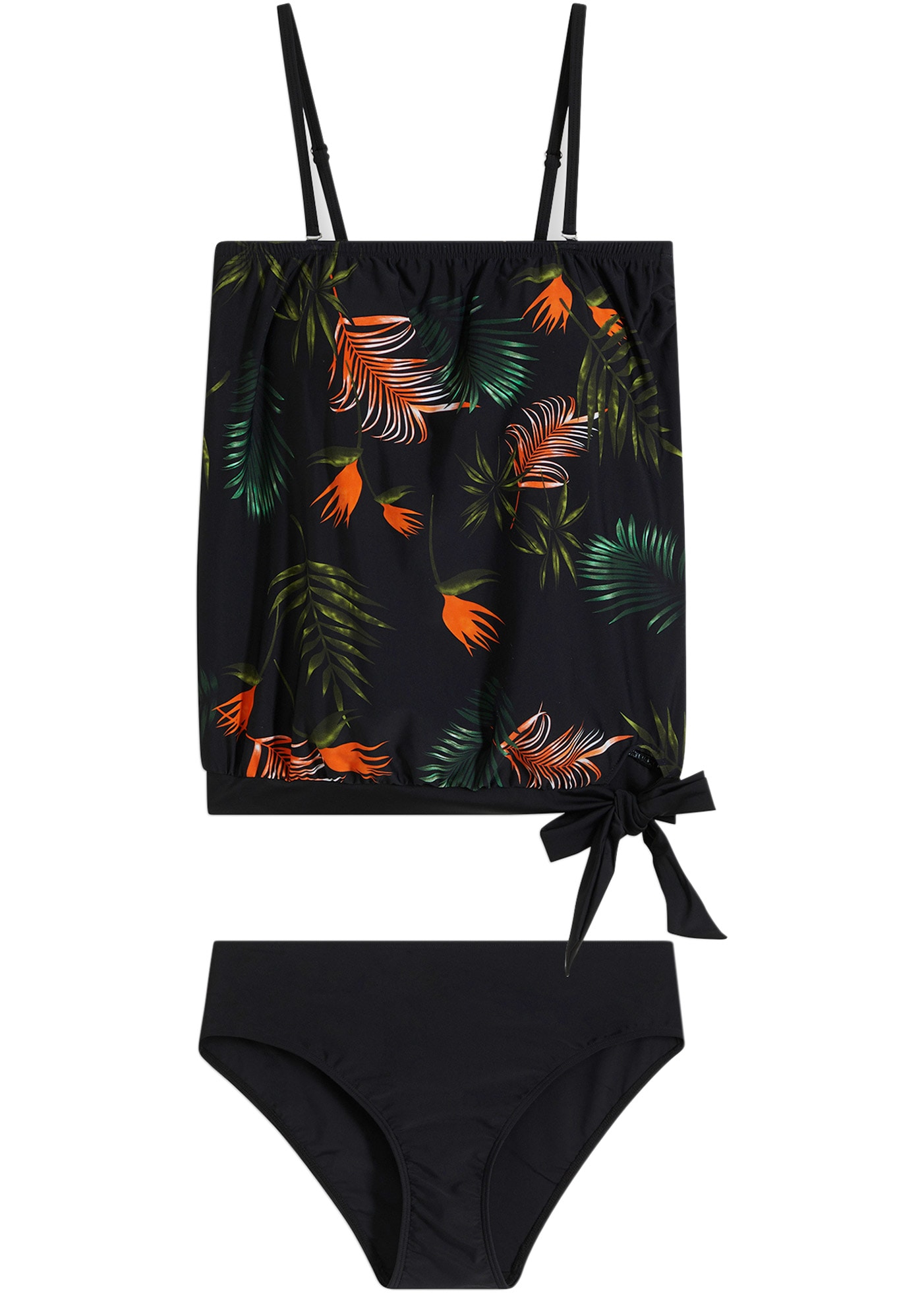 bonprix Tankini Set, 2 Stk. modischer Bandeau-Look mit abnehmbaren und verstellbaren Trägern