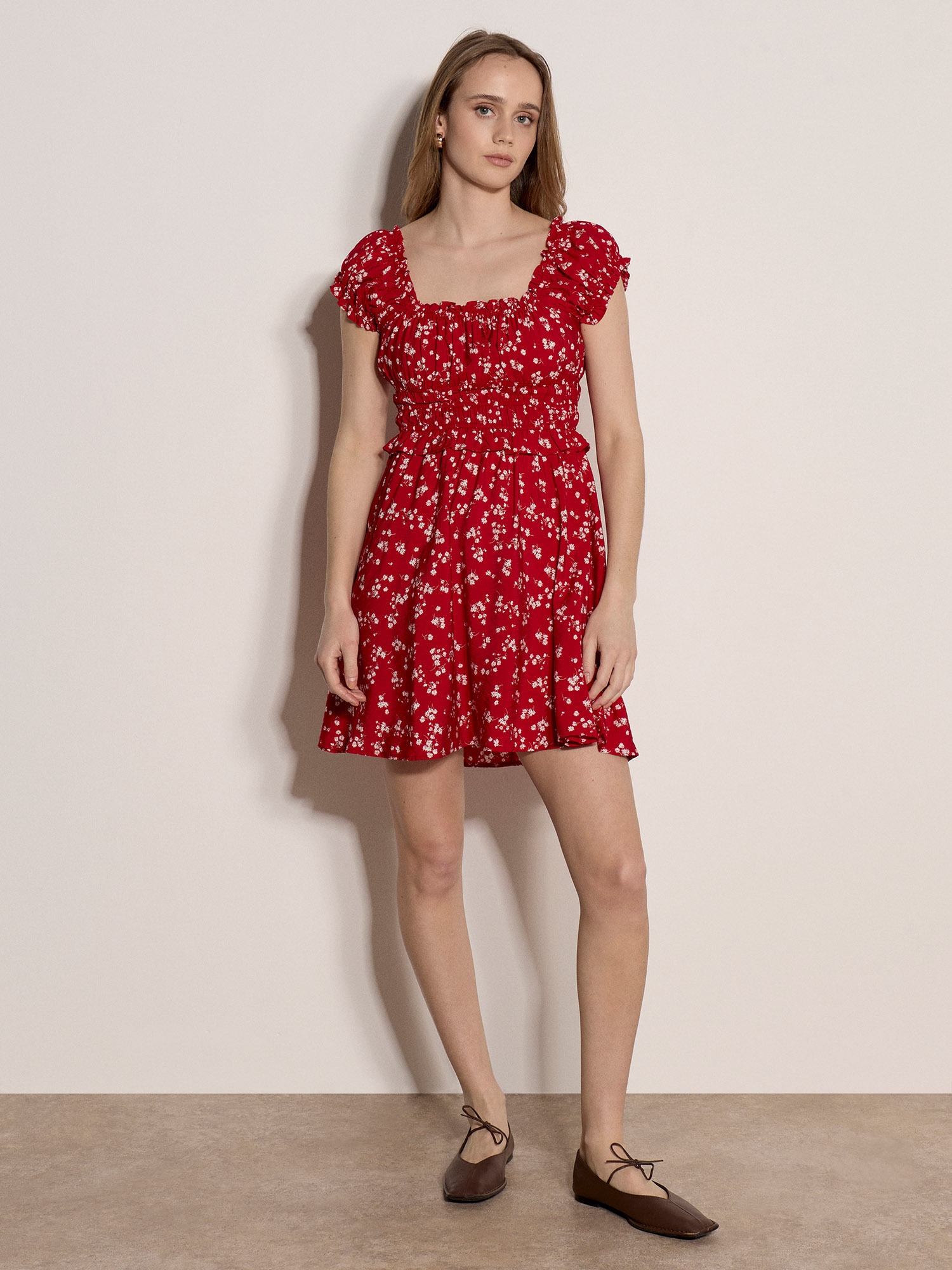 Apricot Minikleid »Minikleid« mit Rüschen