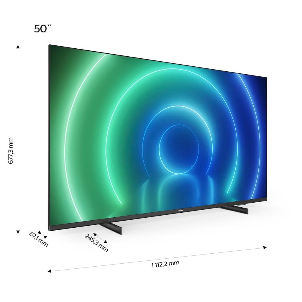 Philips LED-Fernseher »50PUS7506/12«, 126 cm/50 Zoll, 4K Ultra HD, Smart-TV, HDR10+ kompatibel, 60 Hz, Dolby Vision & Atmos, Smart TV, Triple Tuner