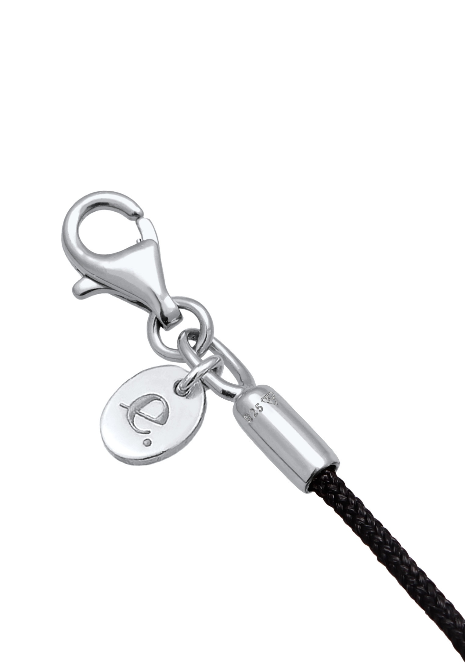 Elli Premium Lange Kette »Halskette Nylon Tropfen Anhänger 925 Silber«
