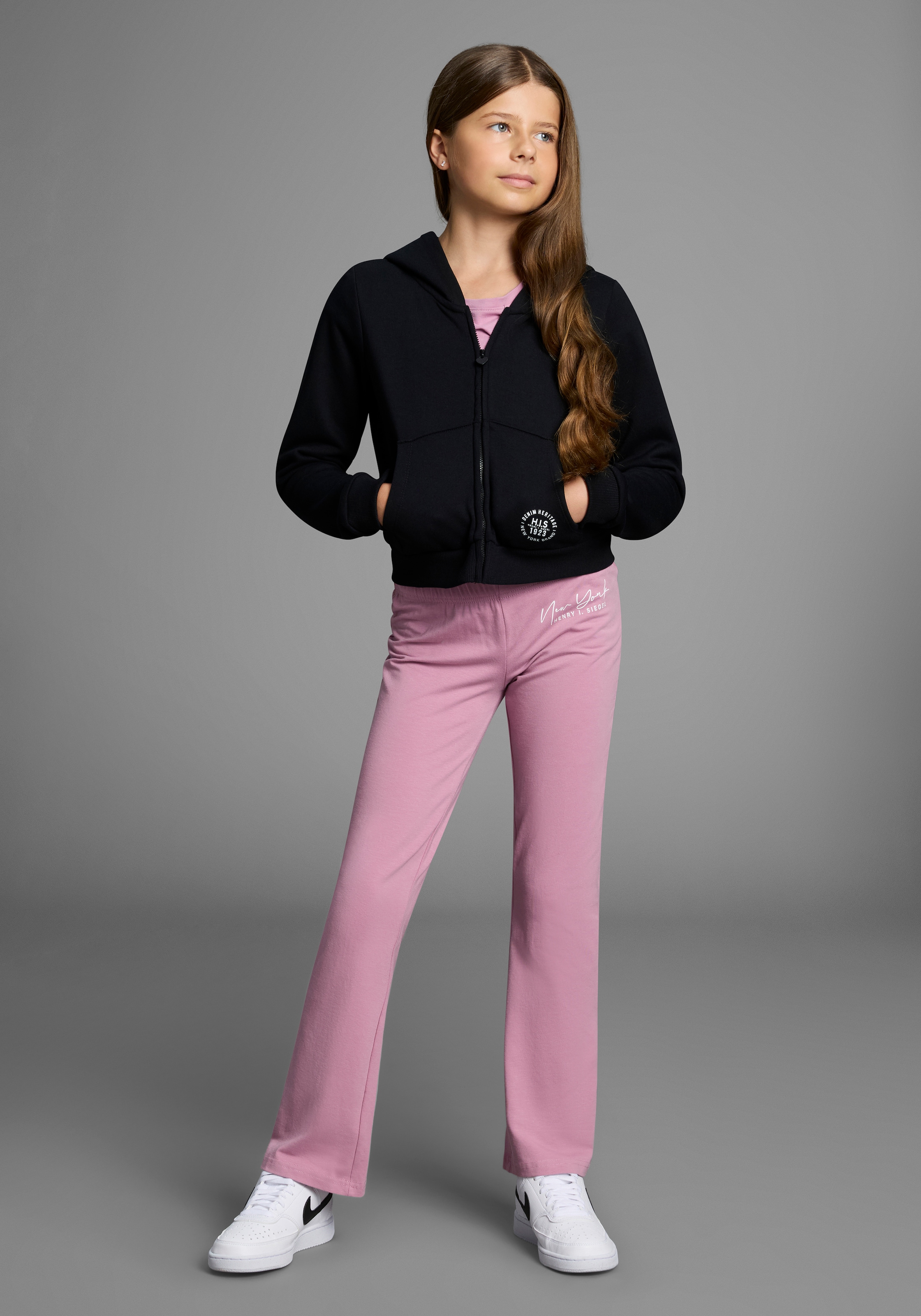 H.I.S Kapuzensweatjacke »Kurze Sweatjacke«, Sweatjacke in modischer Kurzform