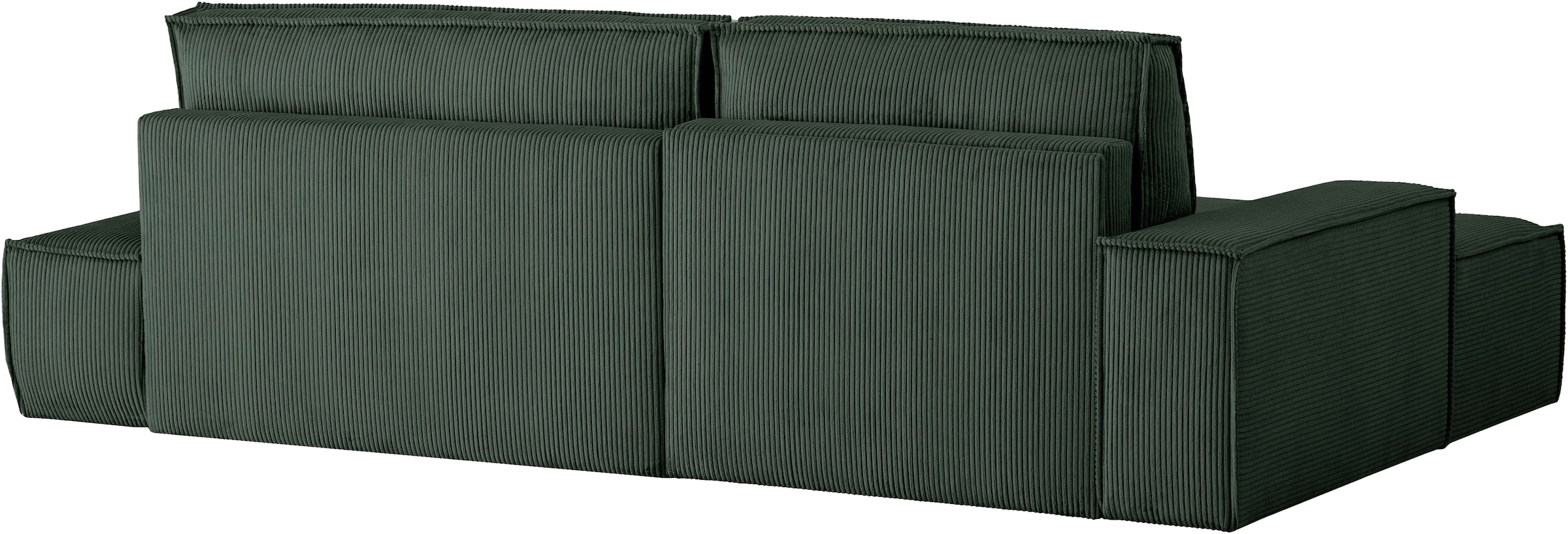 Home affaire Ecksofa »SHERWOOD, Schlafsofa in L-Form offen (275cm), Cord, Leinenoptik«, Schlaffunktion und Bettkasten, Kedernaht, hoher Sitz- & Liegekomfort