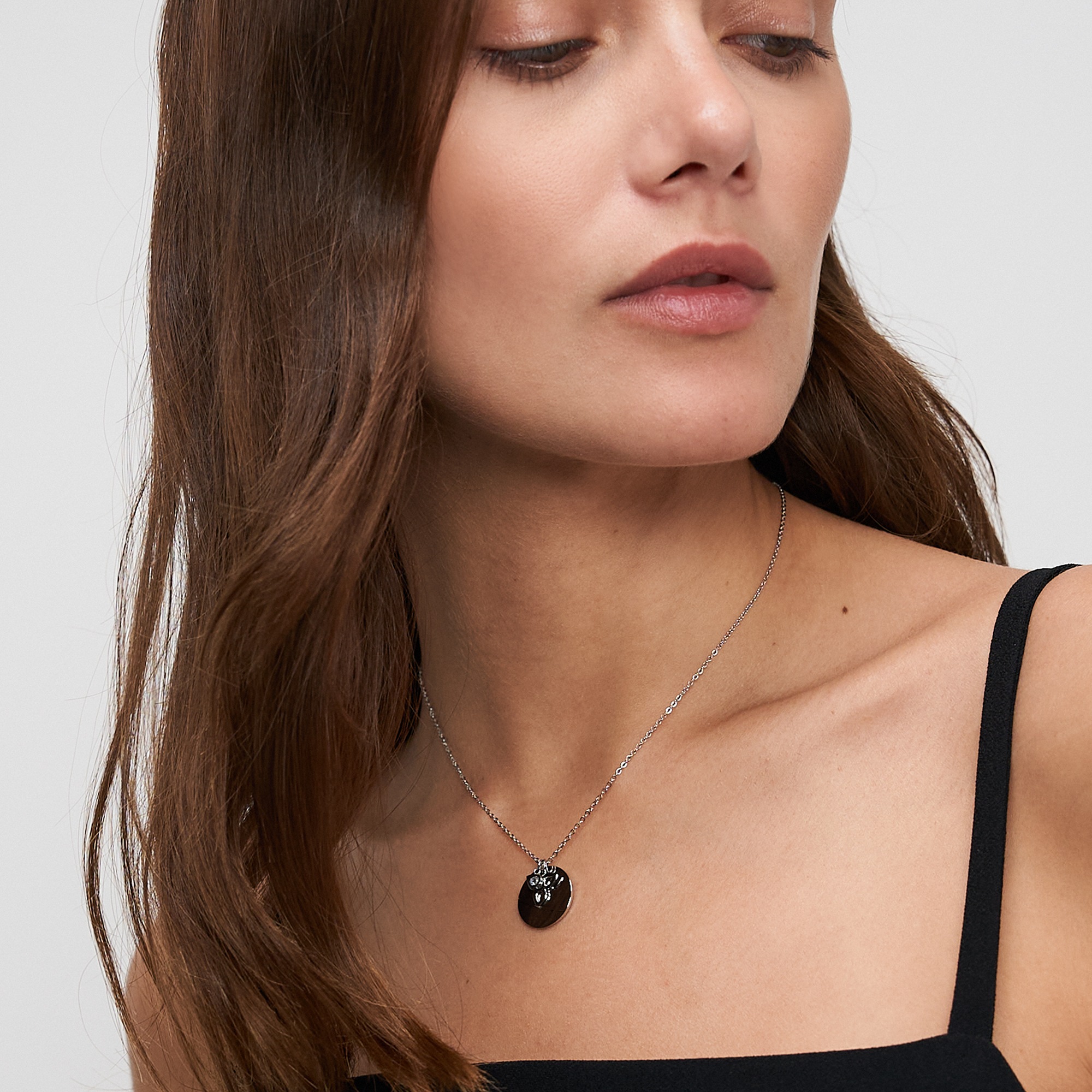 Tamaris Kette mit Anhänger »Schmuck Geschenk Edelstahl Halskette Kreis/Blüte« mit Zirkonia (synth.)