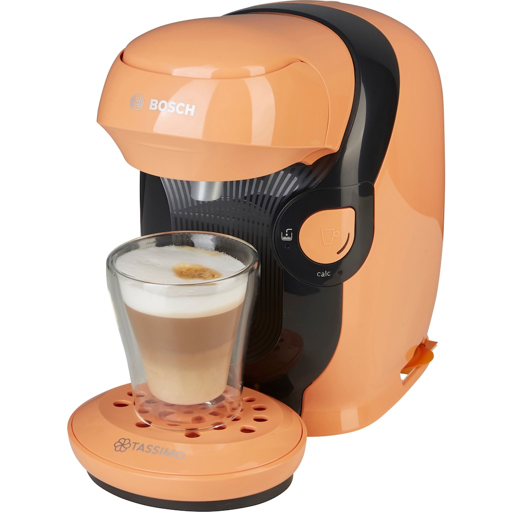 TASSIMO Kapselmaschine »Style TAS1107, über 70 Getränke, platzsparend«, geeignet für alle Tassen, Wassertank 0,7 L, apricot/anthrazit