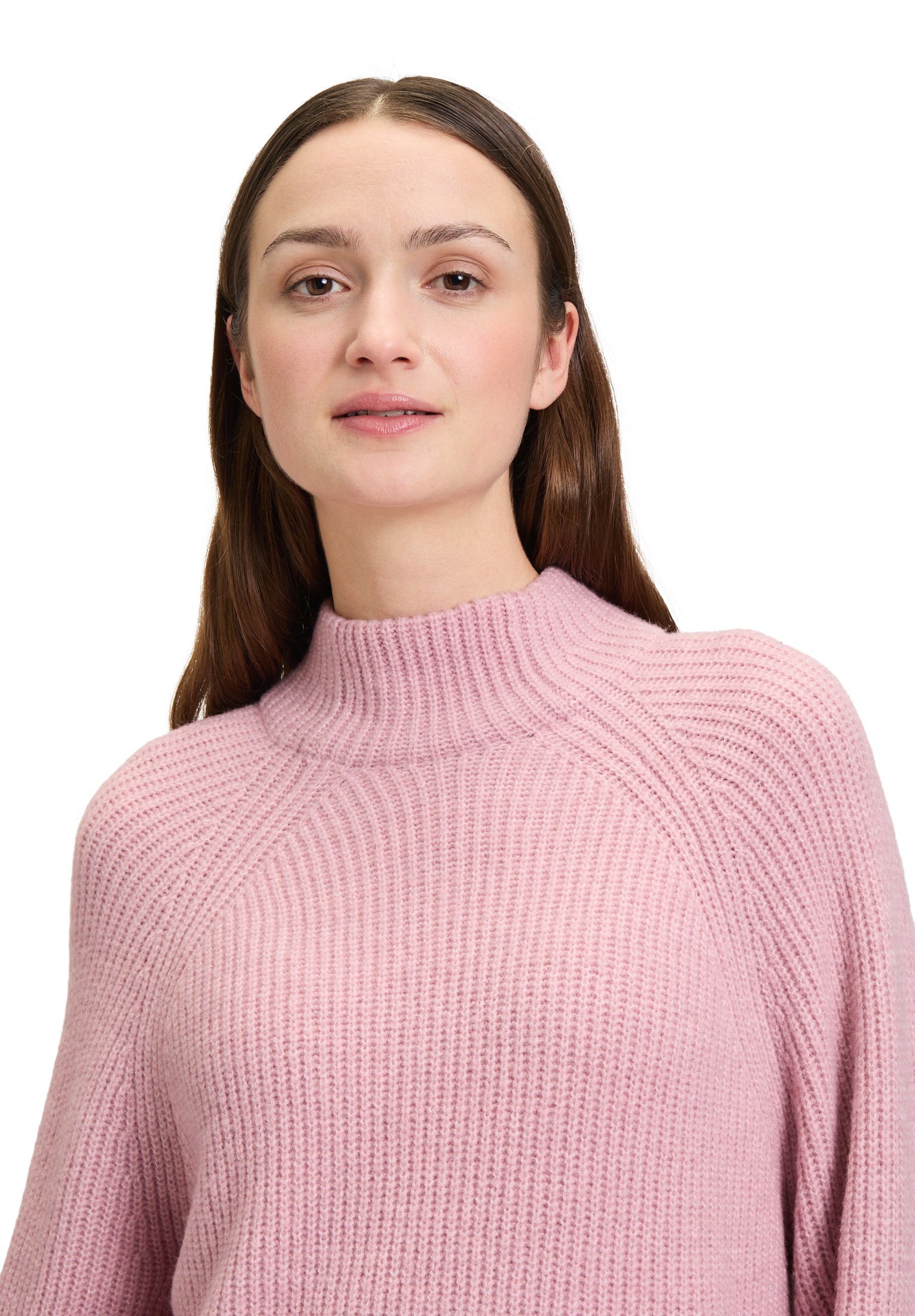 Betty&Co Rundhalspullover »Grobstrick-Pullover mit hohem Kragen«