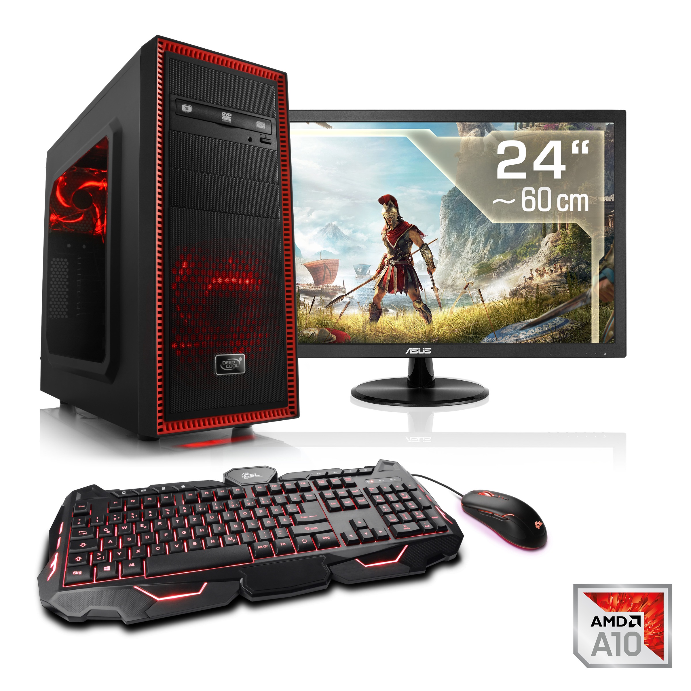 Multimedia PC AMD A10-9700 Radeon R7 16 GB DDR4 24" TFT...