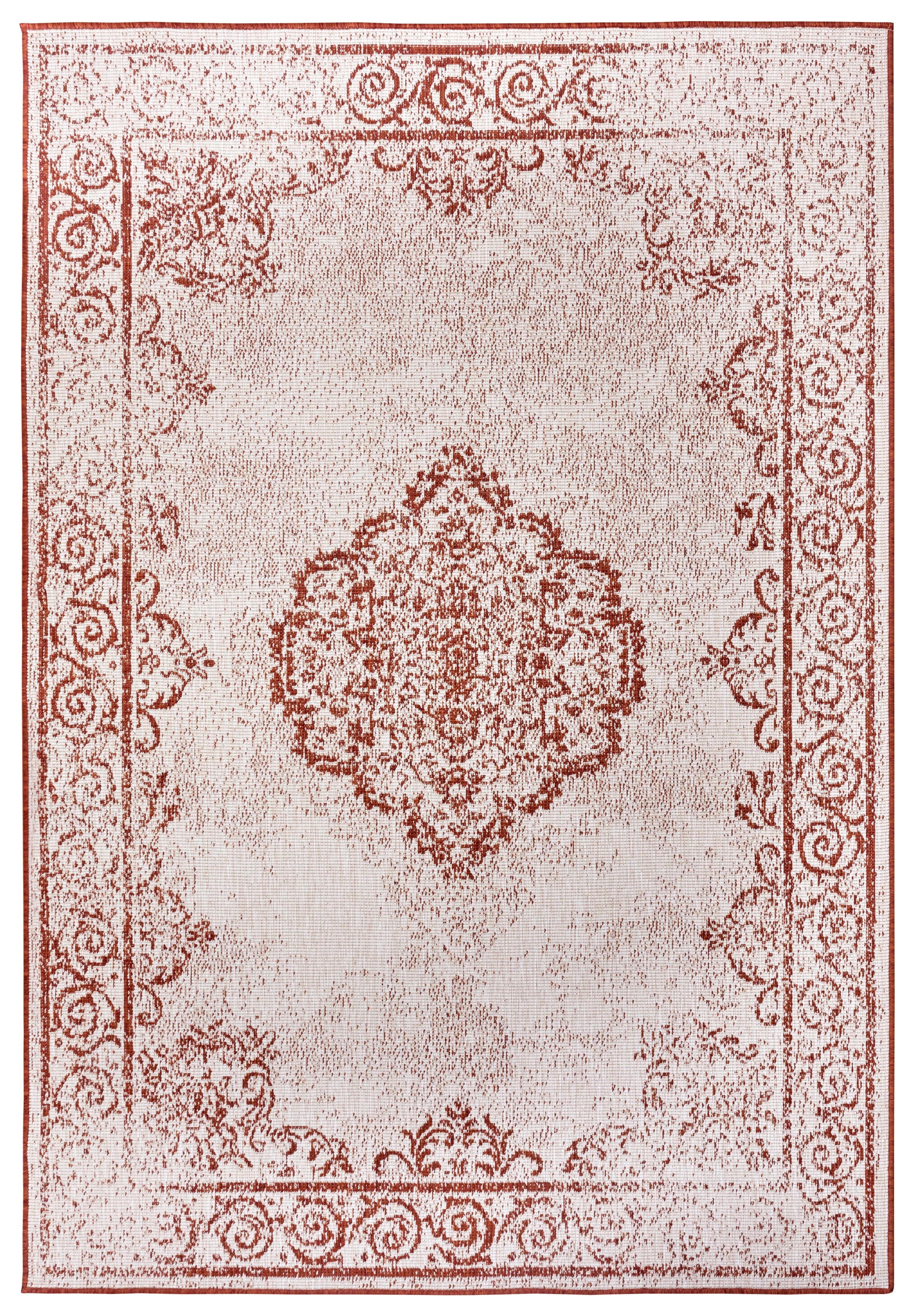 NORTHRUGS Teppich »CEBU Wendeteppich«, rechteckig, 5 mm Höhe, In-& Outdoor, Wetterfest, Balkon, Wohnzimmer, Wasserfest, Orientalisch