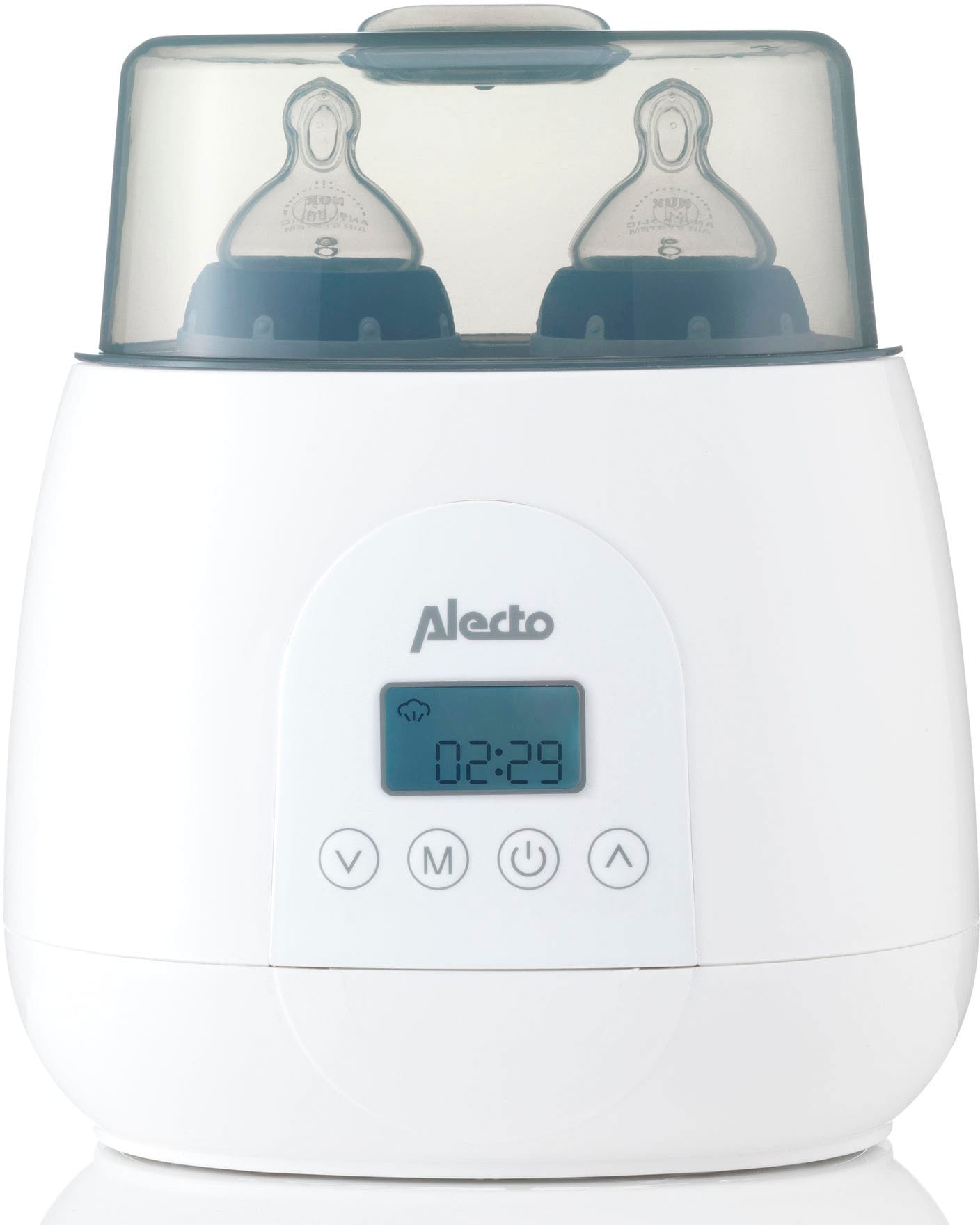 Alecto Flaschenwärmer »BW700TWIN«, Duo-Flaschenwärmer 3-in-1, Erhitzen, Sterilisieren und Auftauen