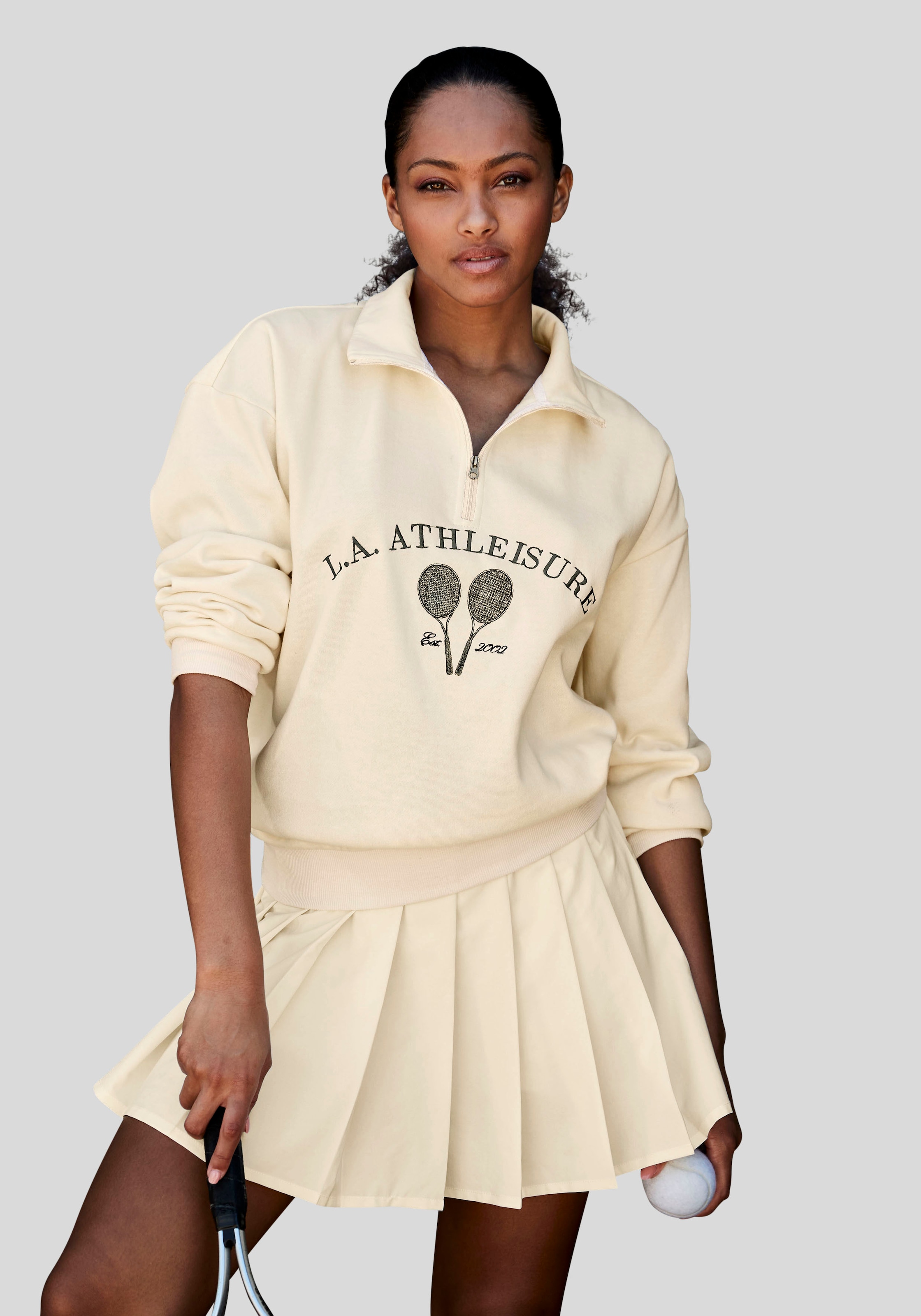 LASCANA ACTIVE Sweatshirt »Tennis«, mit Stehkragen und Reißverschluss  online bei OTTO