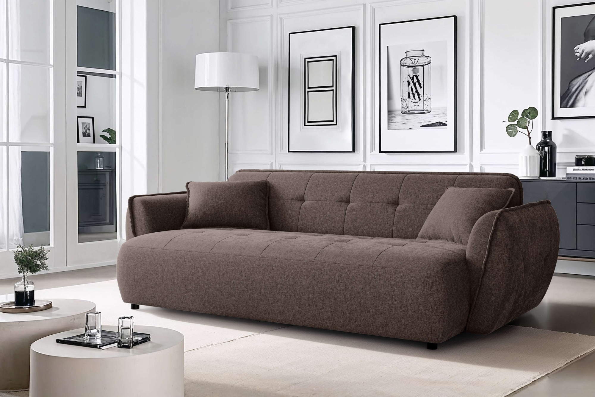 Home affaire Big-Sofa »MIRELDA Design-Sofa mit Steppungen, hoher Sitzkomfort, Breite 251 cm«