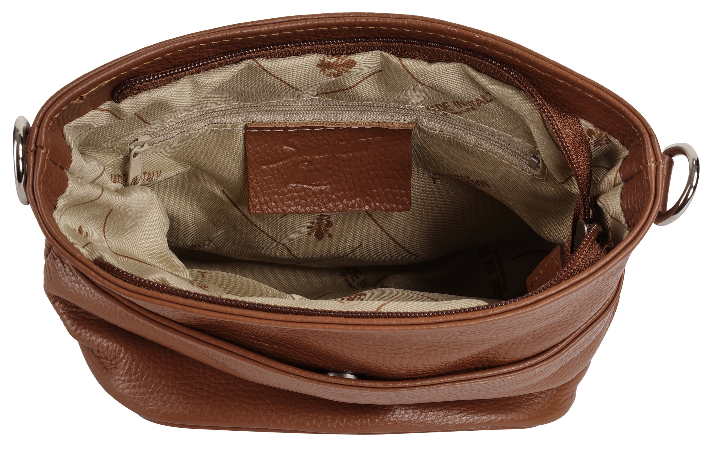 Samantha Look Umhängetasche echt Leder, Made in Italy