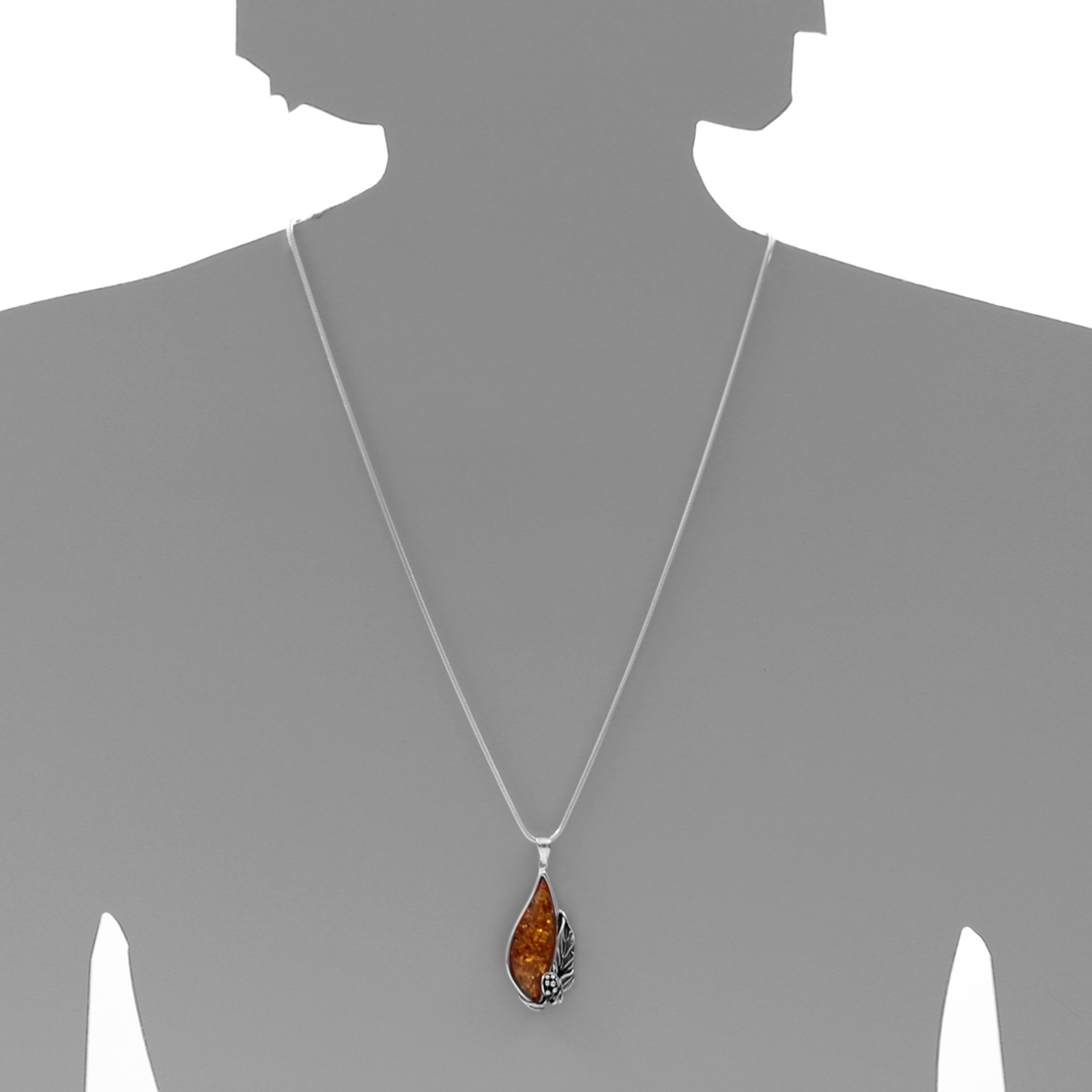 OSTSEE-SCHMUCK Kettenanhänger »- Jana 52 mm - Silber 925/000 - Bernstein«