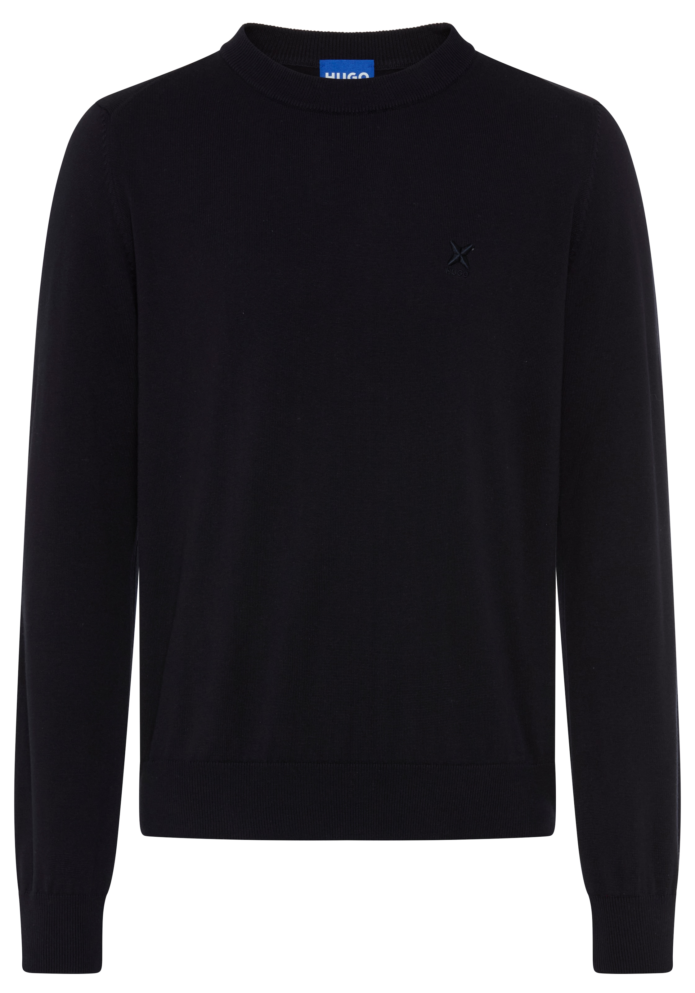 HUGO Strickpullover »San Celio« Rundhalsausschnitt, Regular Fit, Baumwollmix