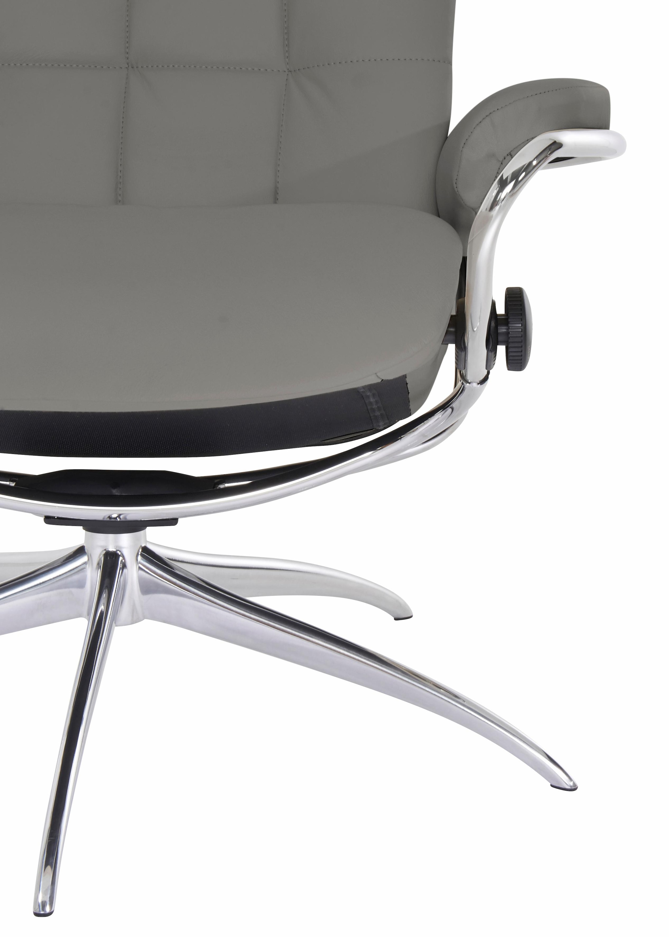 Stressless® Relaxsessel »London« Set, Relaxsessel mit Hocker,  mit Hocker, High Back, mit Star Base, Gestell Chrom