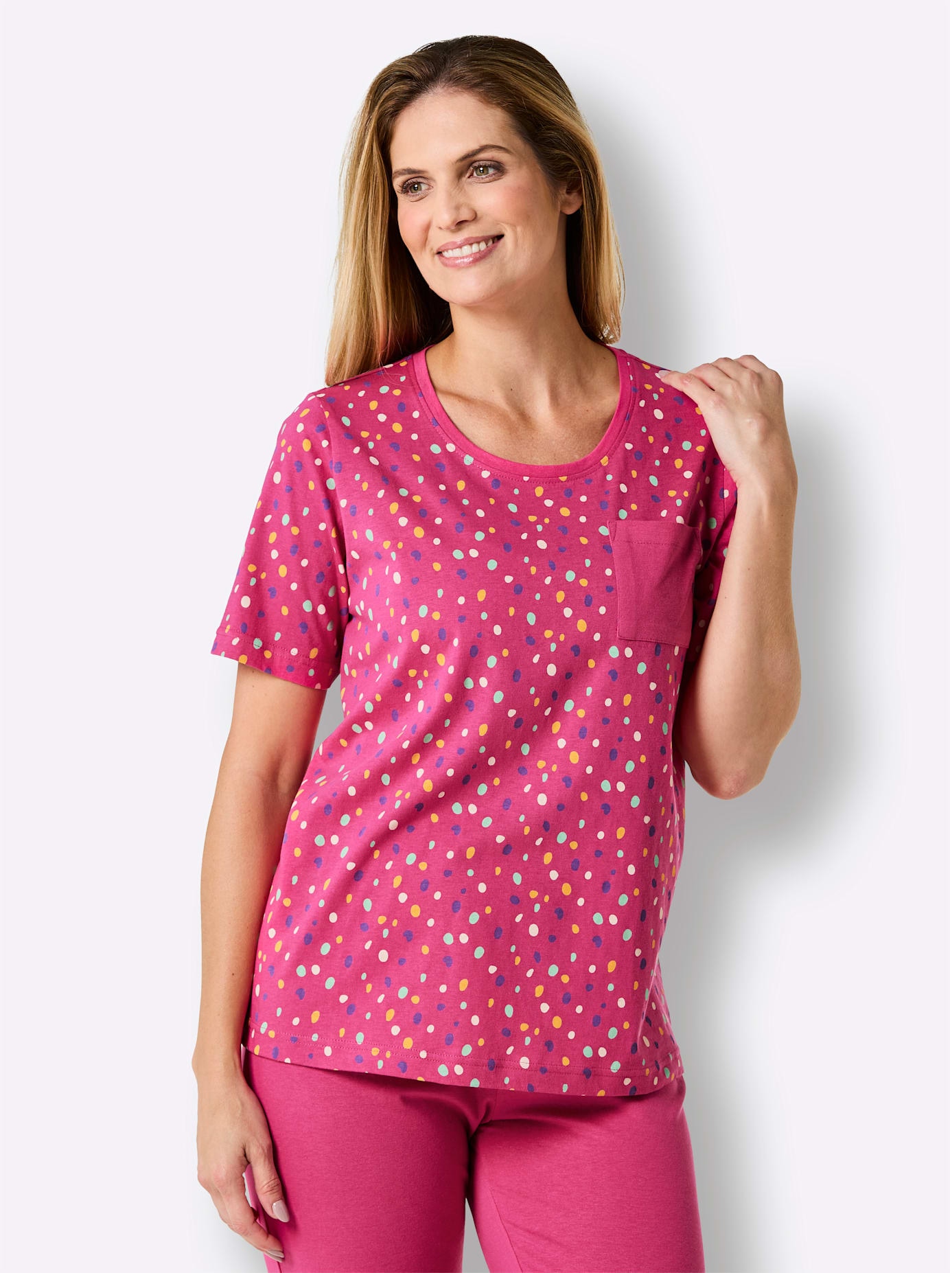 wäschepur Kurzarmshirt »Schlafanzug-Shirt«, (1 tlg.)