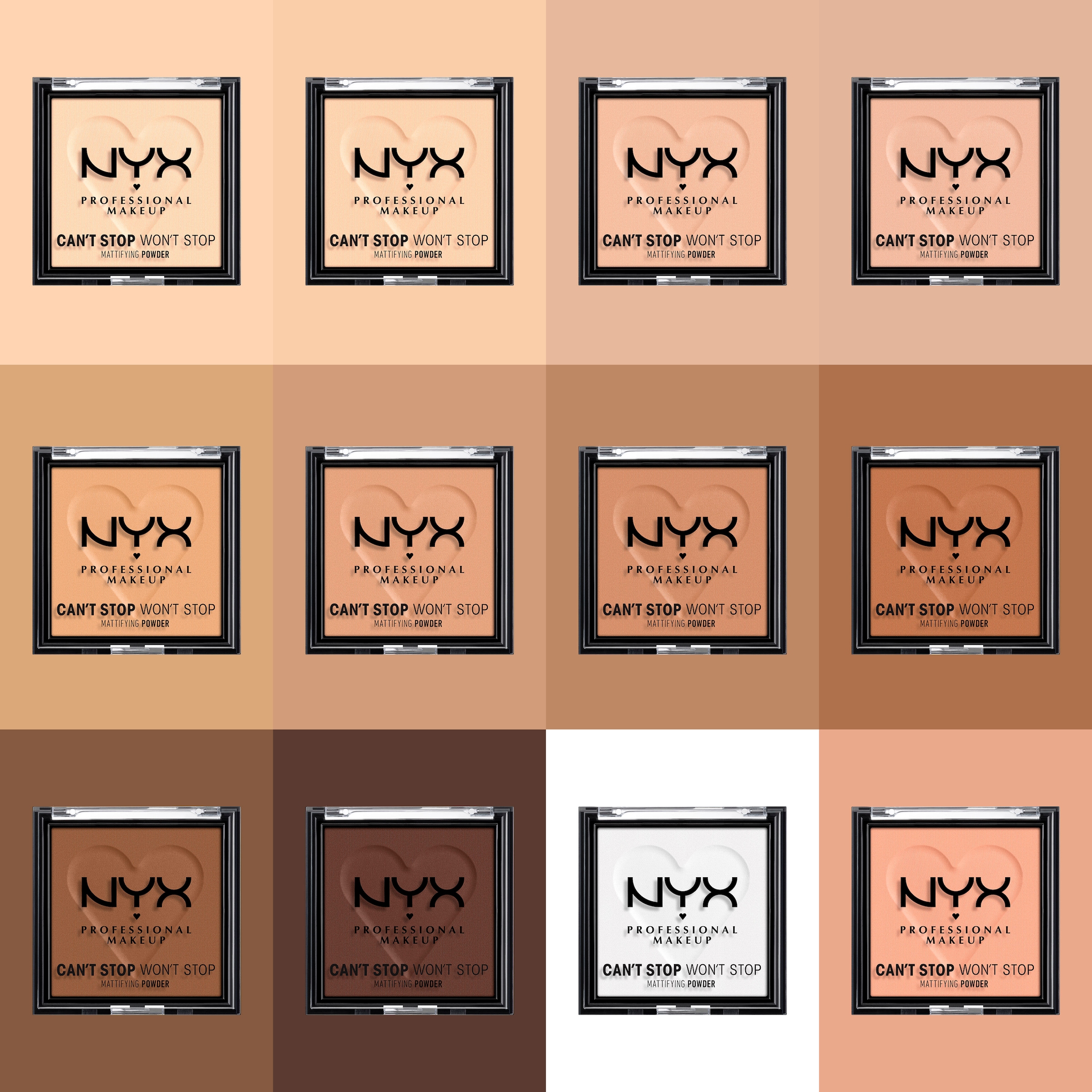 NYX Puder »Professional Makeup CSWS Mattifying Powder«, Verschmiert nicht, deckt zuverlässig, setzt sich nicht ab, mattierend.