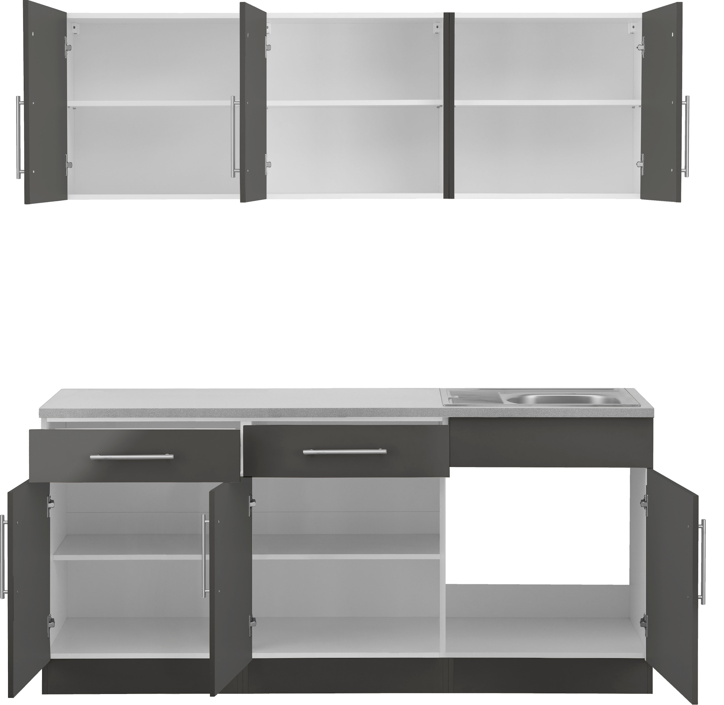 wiho Küchen Küche »Cali« ohne E-Geräte, Breite 180 cm