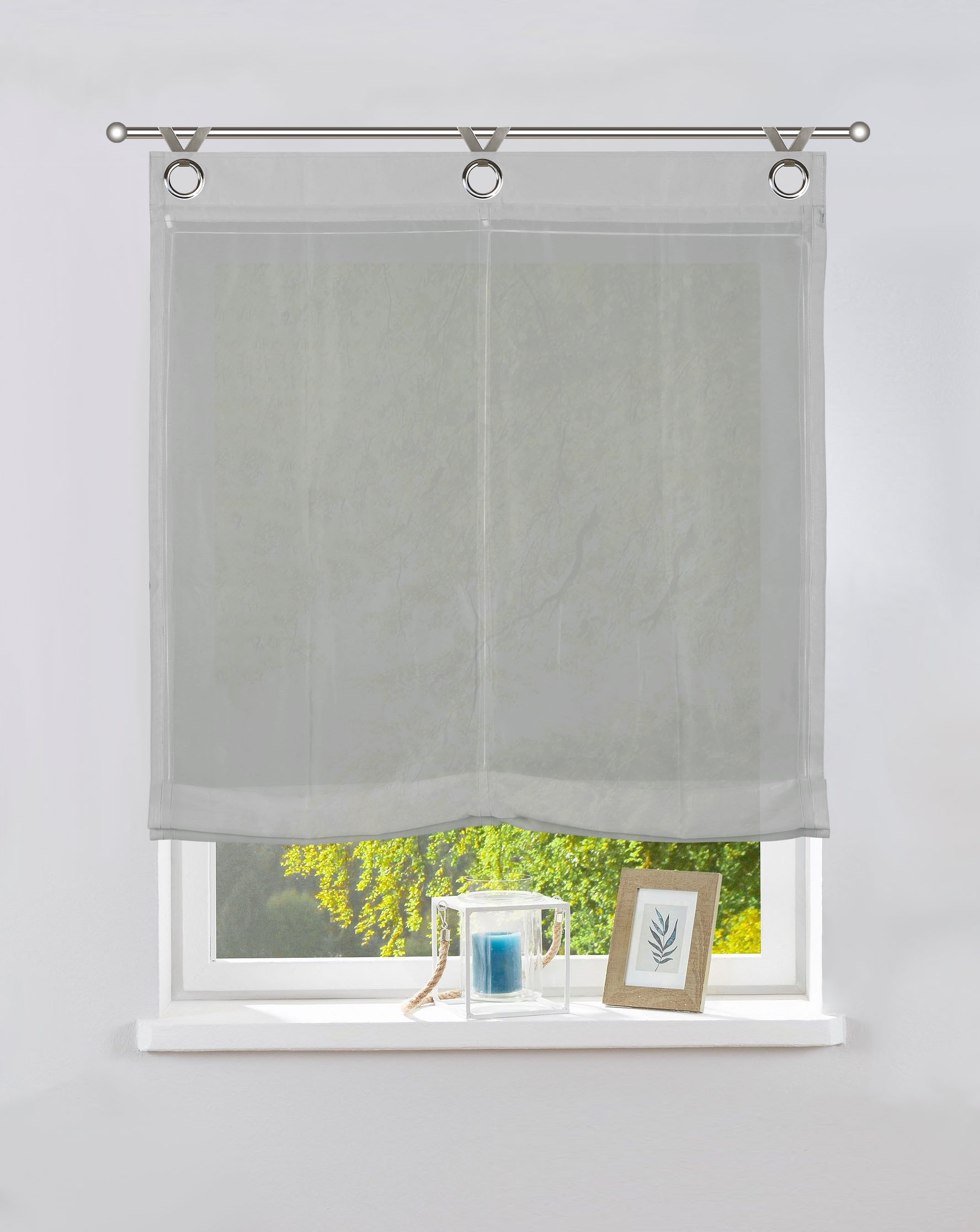 my home Raffrollo »Xana«, mit im Shop Online OTTO Polyester Transparent, Hakenaufhängung