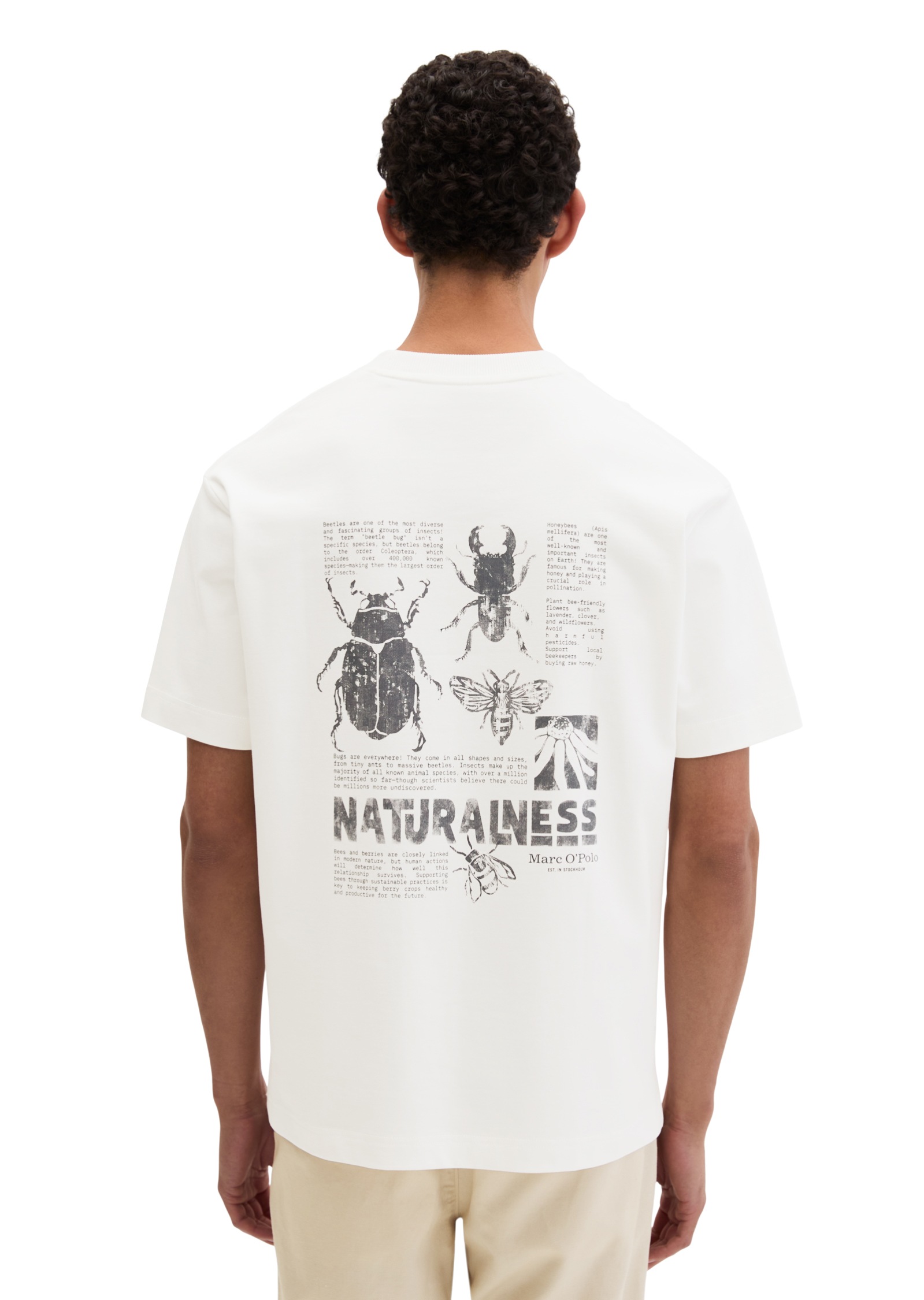 Marc O'Polo T-Shirt loose fit mit beidseitigen Insektenprints