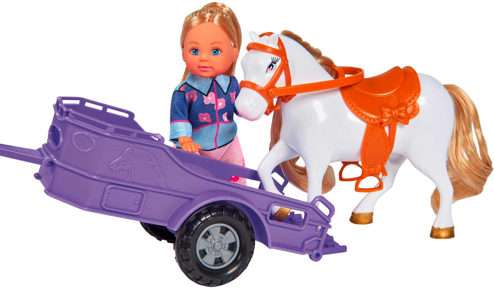 SIMBA Minipuppe »Evi Love Horse Trailer«