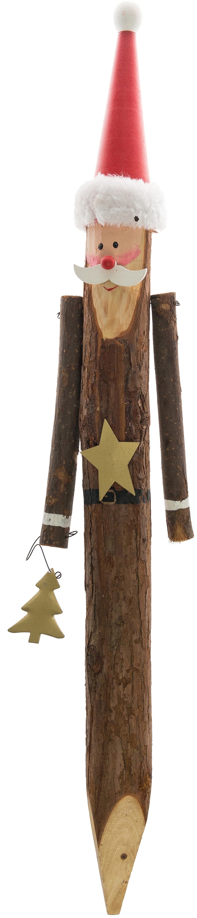 Myflair Möbel & Accessoires Gartenstecker »Weihnachtsdeko aussen« Weihnachtsmann Motiv in rot, Größe 25,5 cm