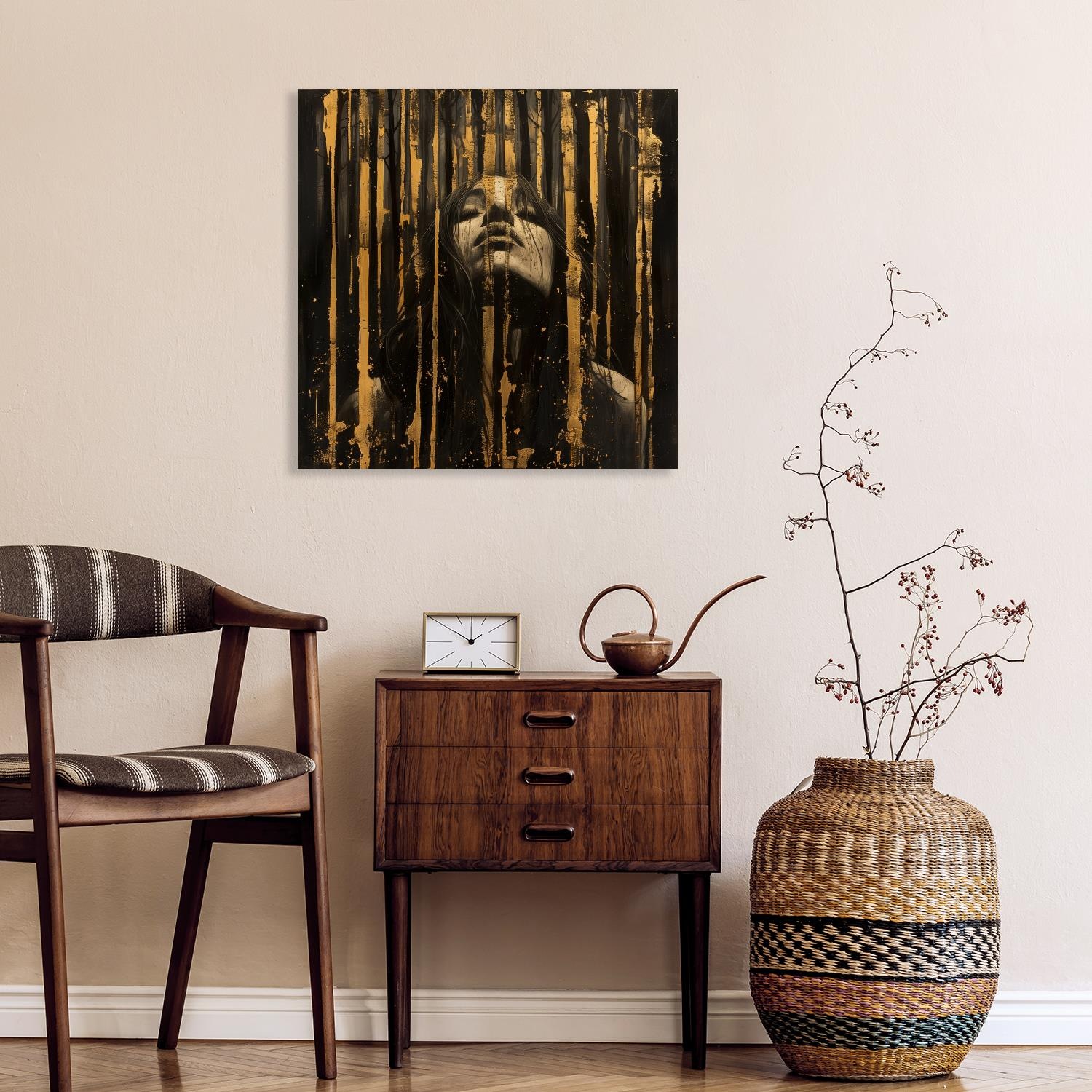queence Acrylglasbild »Frau in Gold« Abstrakt | Abstrakte | Bilder von Frauen | Erotische Bilder | Formen | Gemälde | Kunst | Person 1 Stk. tlg. HD Premium Kunstdruck in Galeriequalität