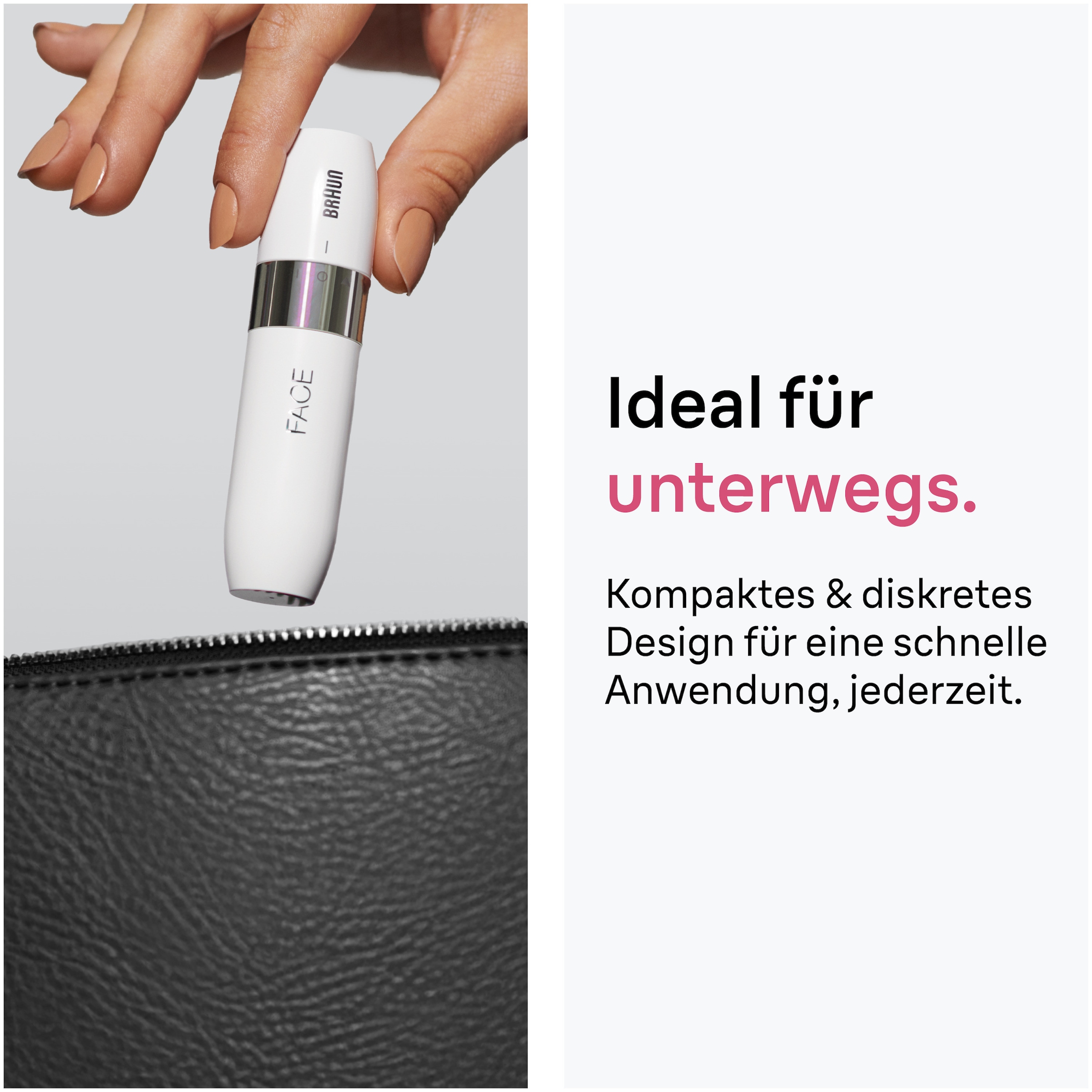 Braun Elektrogesichtshaarentferner »FS1000« 1 Stk. Aufsätze Mini-Gesichtsrasierer, Elektrischer Rasierer, Schnell & Sanft, Weiß