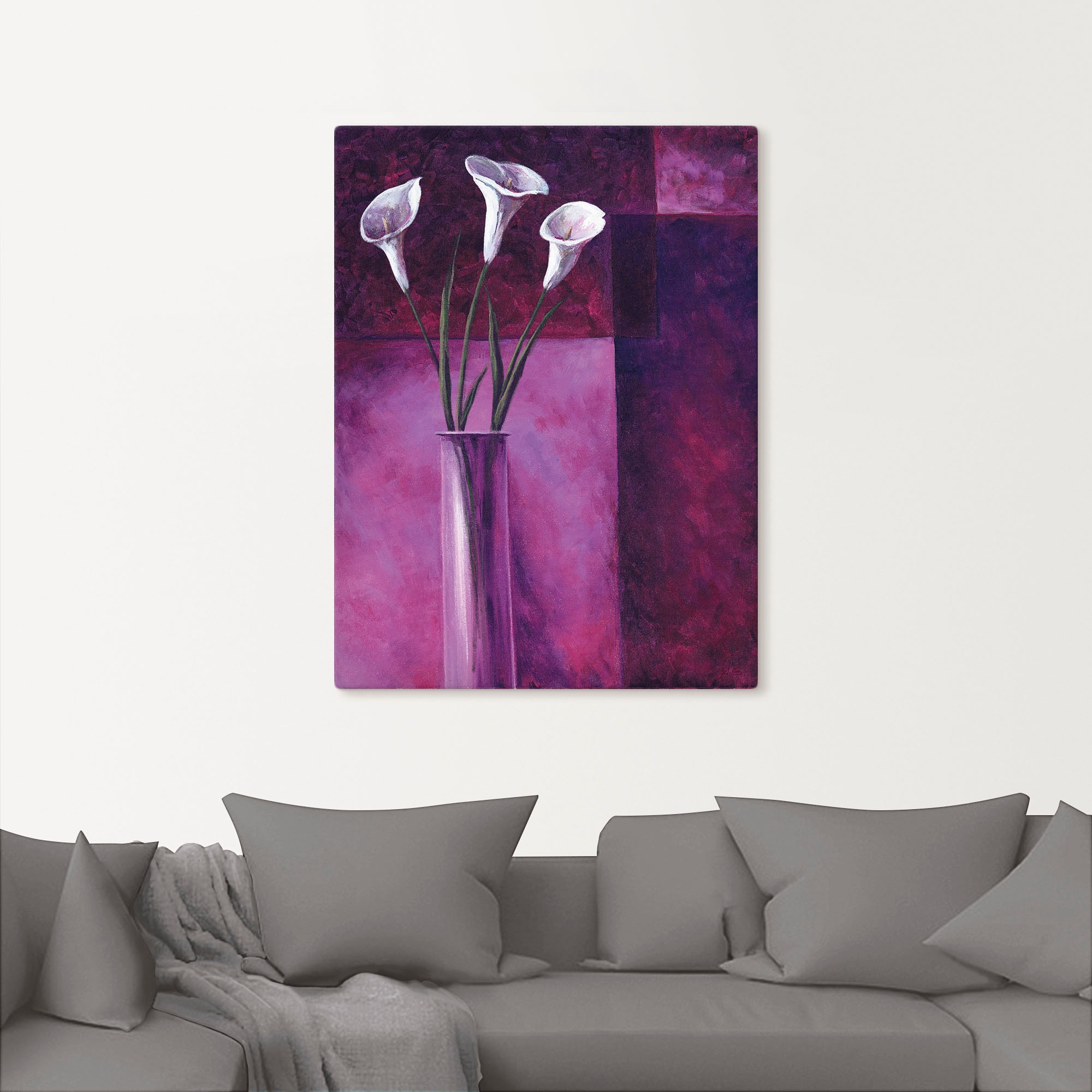 Artland Wandbild »Callas Lila«, Blumen, (1 St.), als Alubild, Outdoorbild, Leinwandbild in verschied. Größen