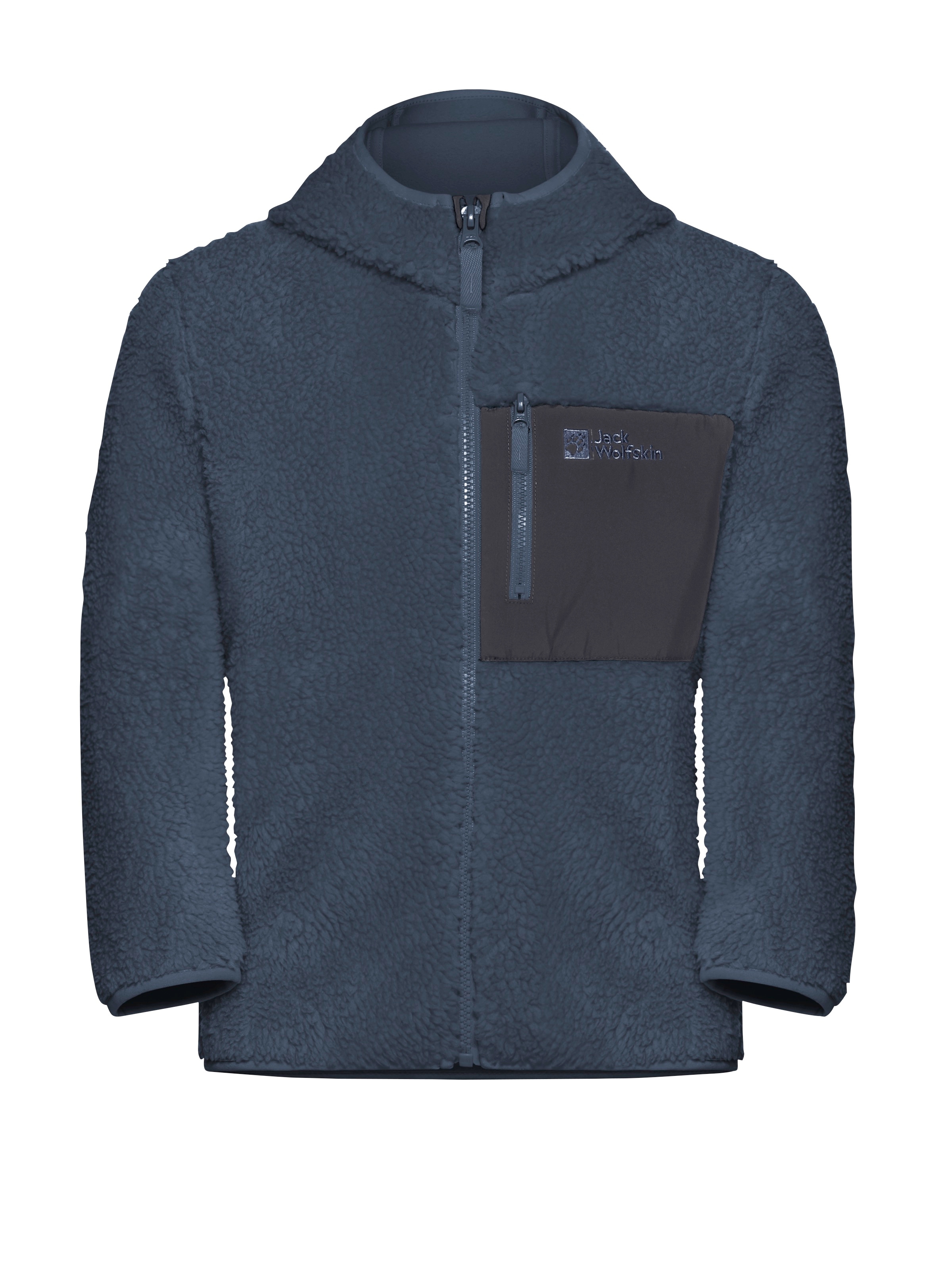 Jack Wolfskin Fleecejacke »ICE CURL HOOD JACKET K«, mit Kapuze, Wärmend, winddicht, Übergangsjacke