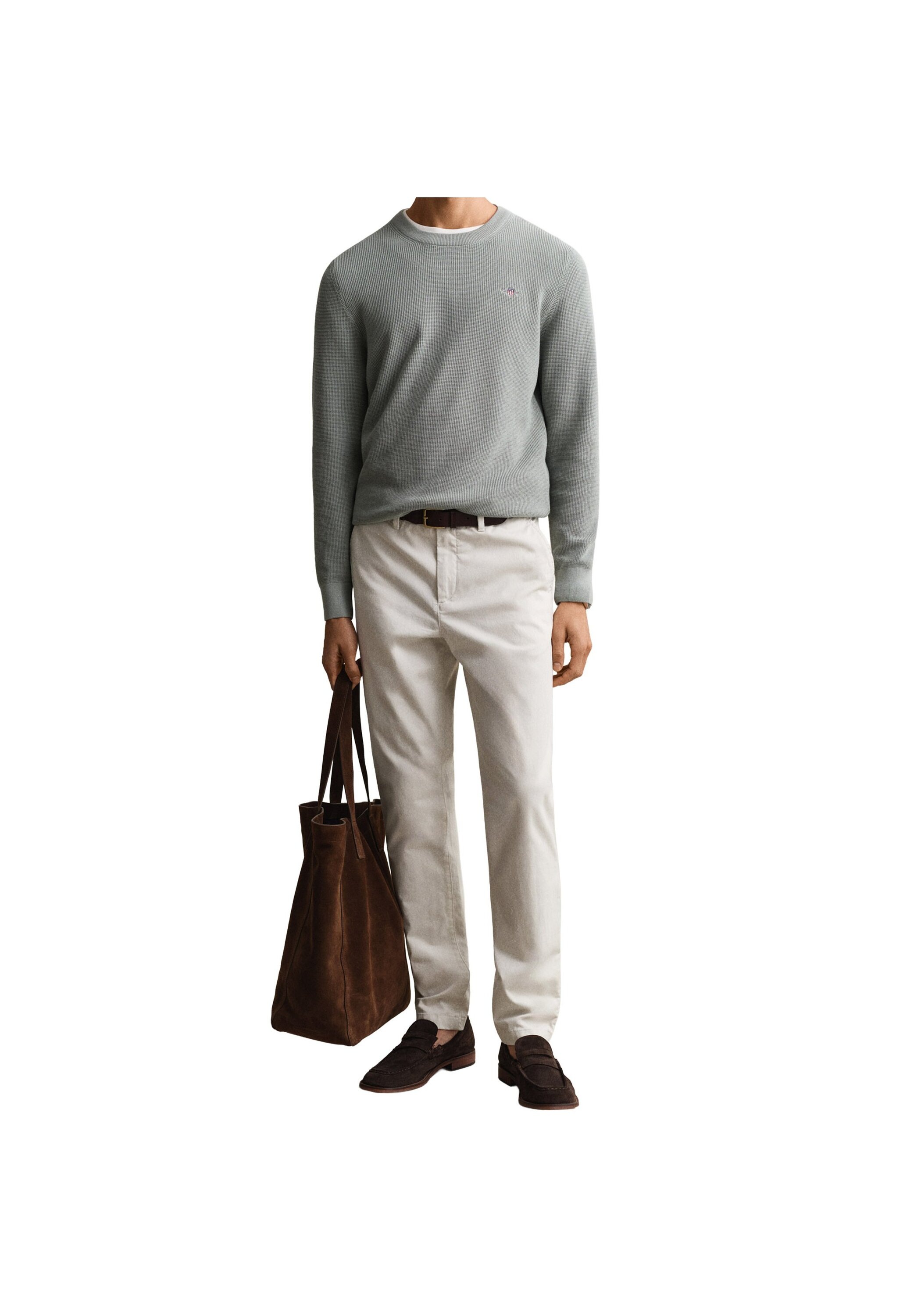 Gant Sweater »Strickpullover MICRO TEXTURED COTTON C-NECK 1er Pack«, 1 tlg.
