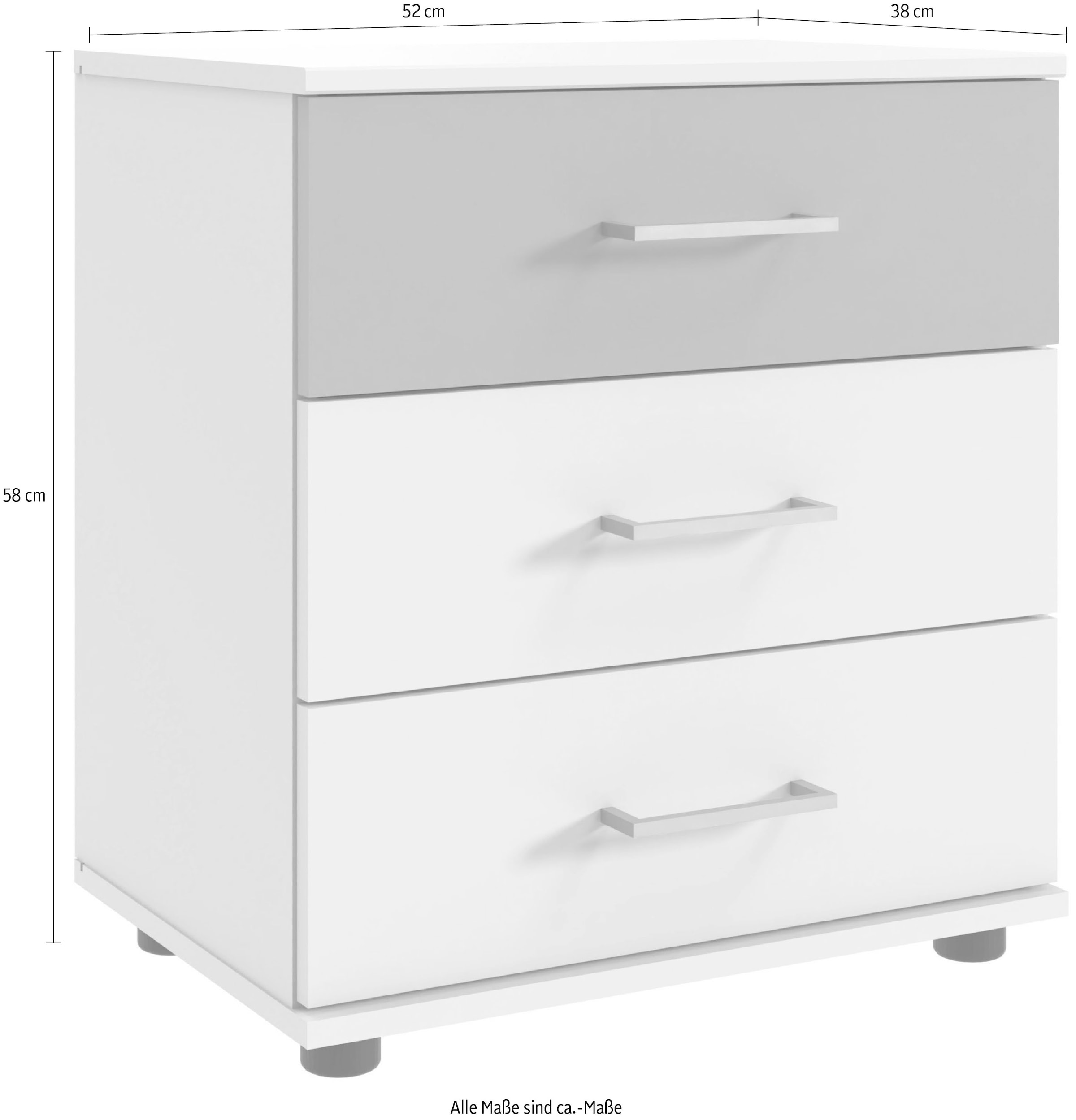Wimex Nachtkommode »Taiga«, mit 3 Schubladen, 52cm breit