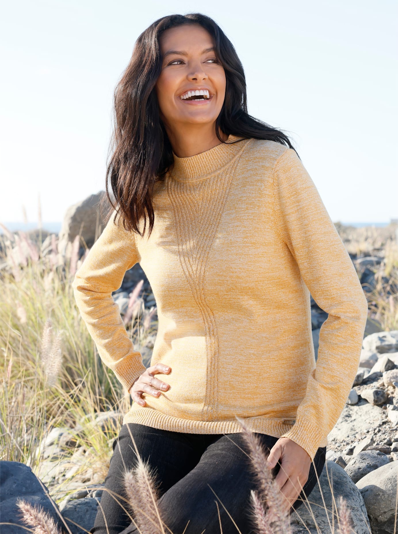 Casual Looks Strickpullover »Stehkragen-Pullover«