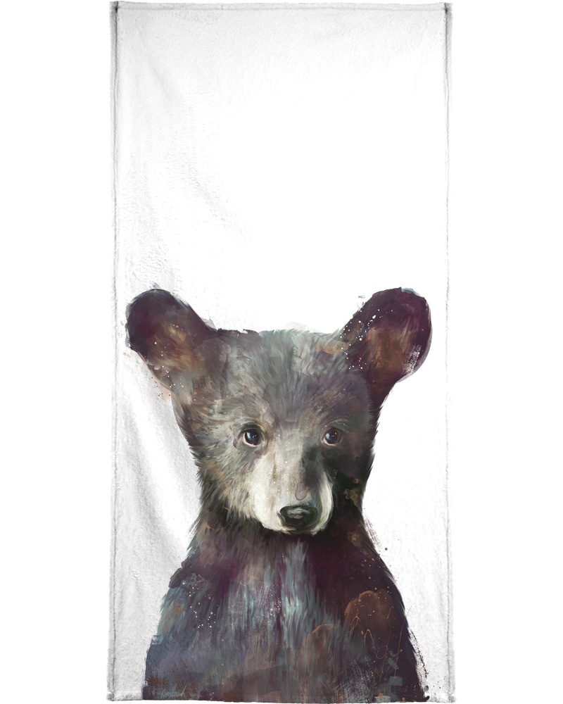 Juniqe Handtuch »Little Bear«, (1 St.), Weiche Frottee-Veloursqualität