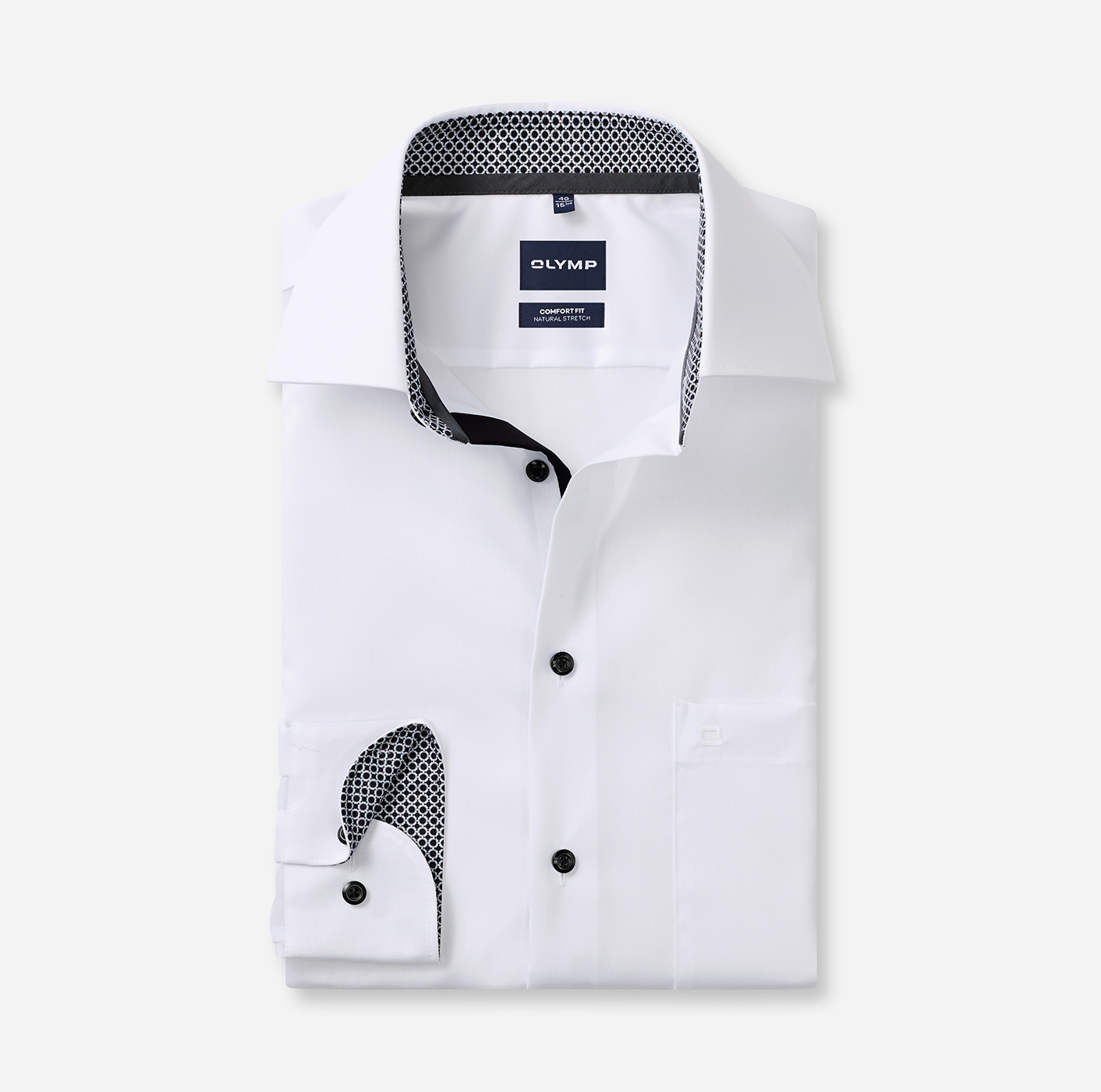 OLYMP Langarmhemd »Luxor« Businesshemd, New-Kentkragen, Comfort Fit