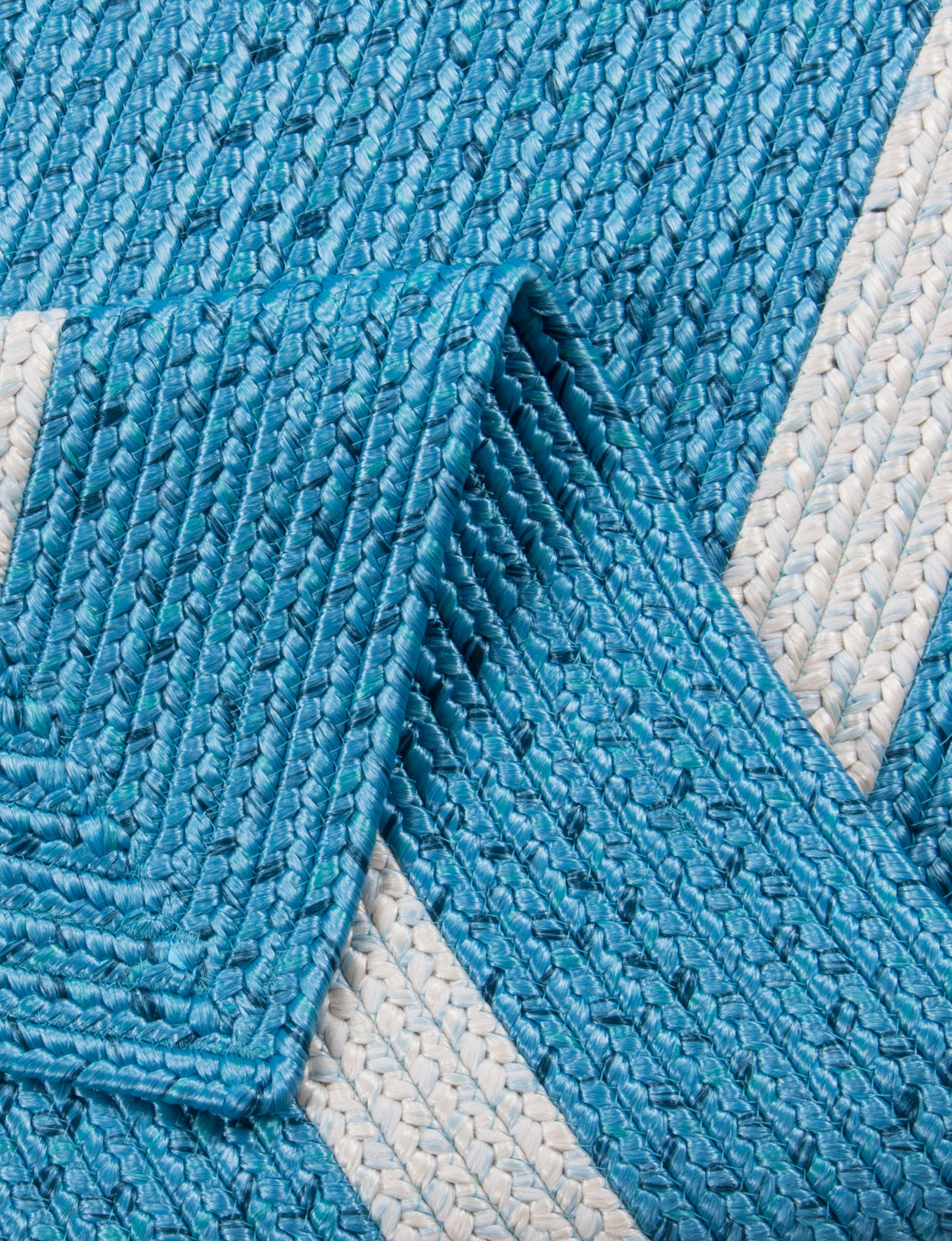 Gino Falcone Teppich »Benito«, rechteckig, 6 mm Höhe, Flachgewebe, Uni Farben, mit Bordüre, In- und Outdoor geeignet